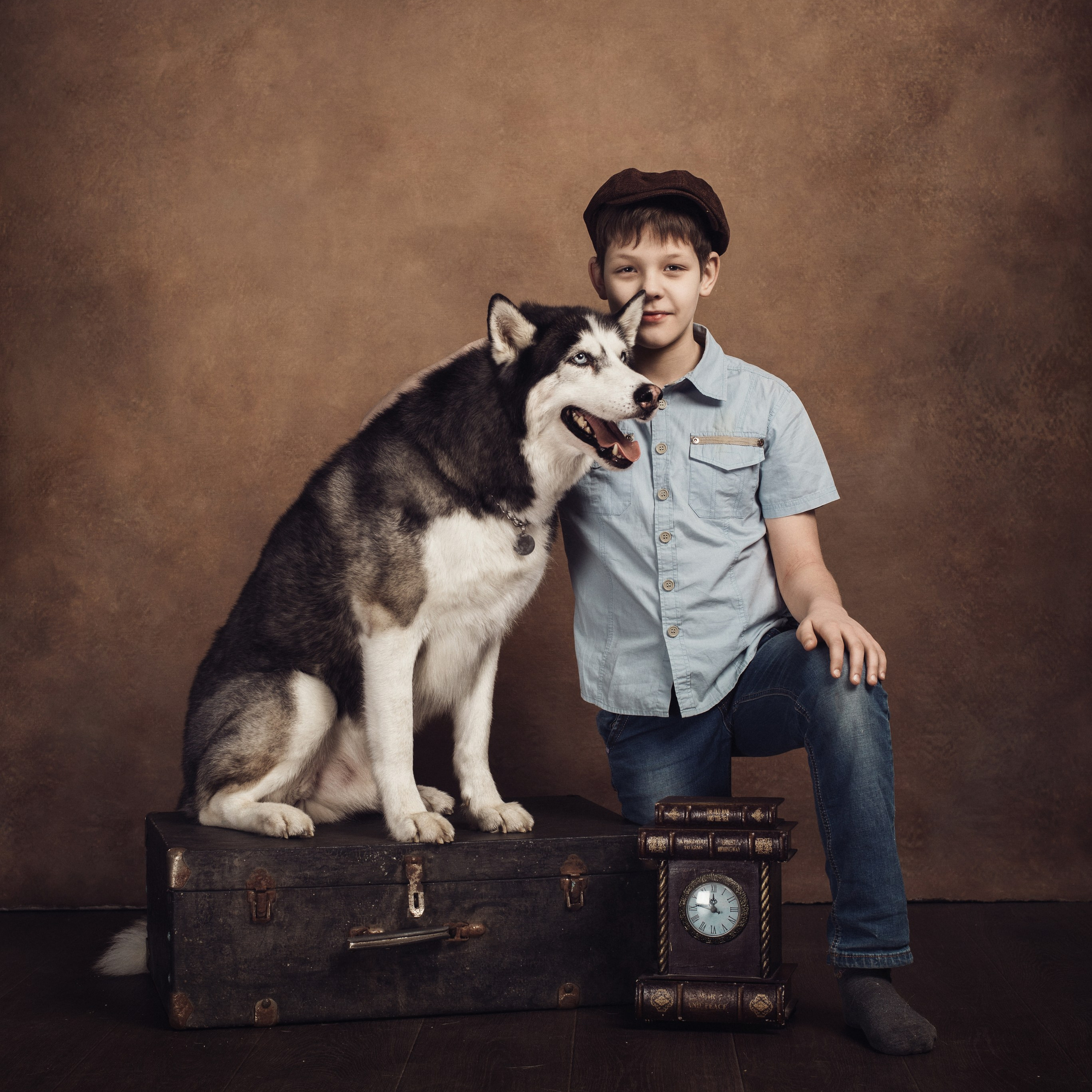 Владимир и хаски Лорд. Фотографы в Орле Шестопаловы Юлия и Юрий