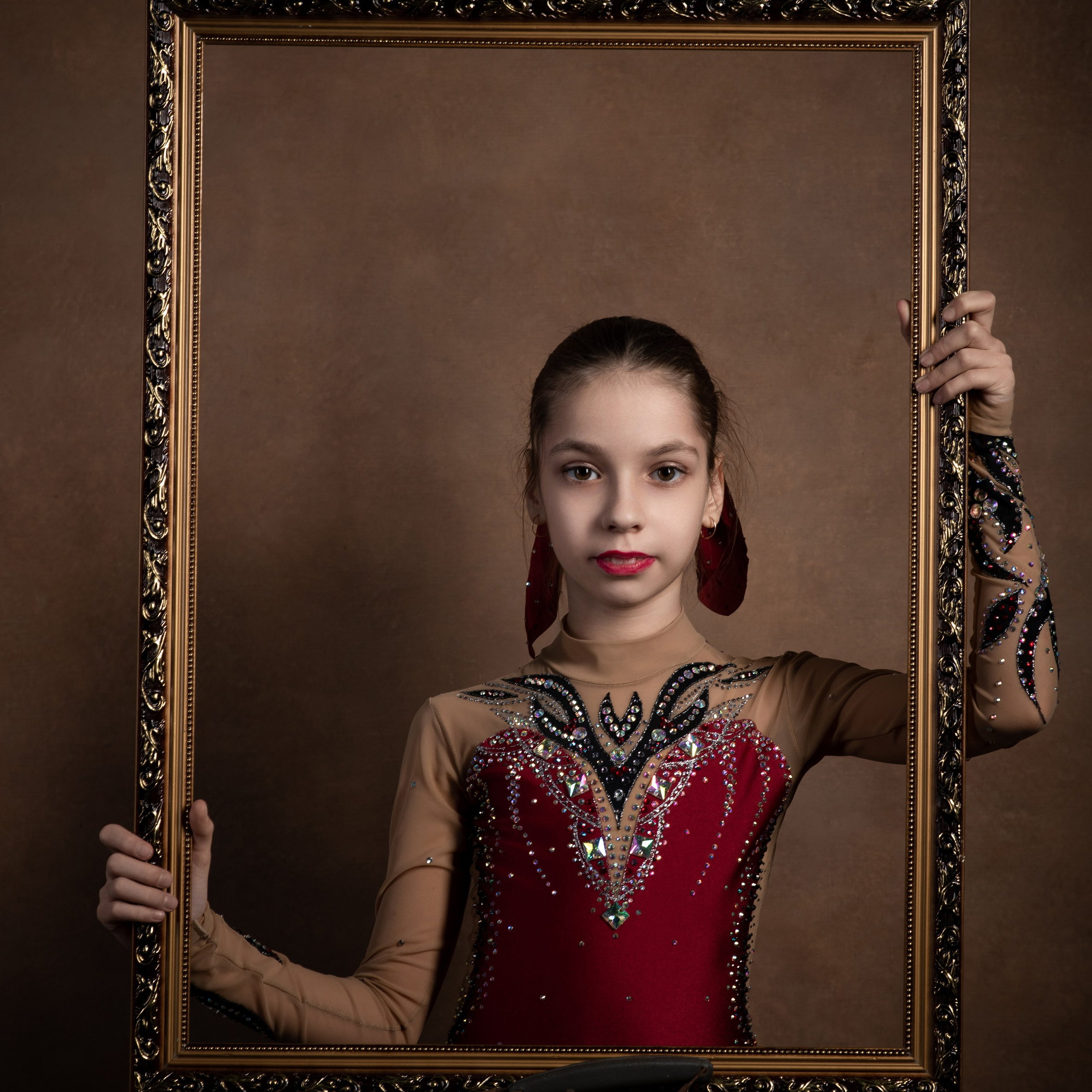 Фотосессия с коньками в студии