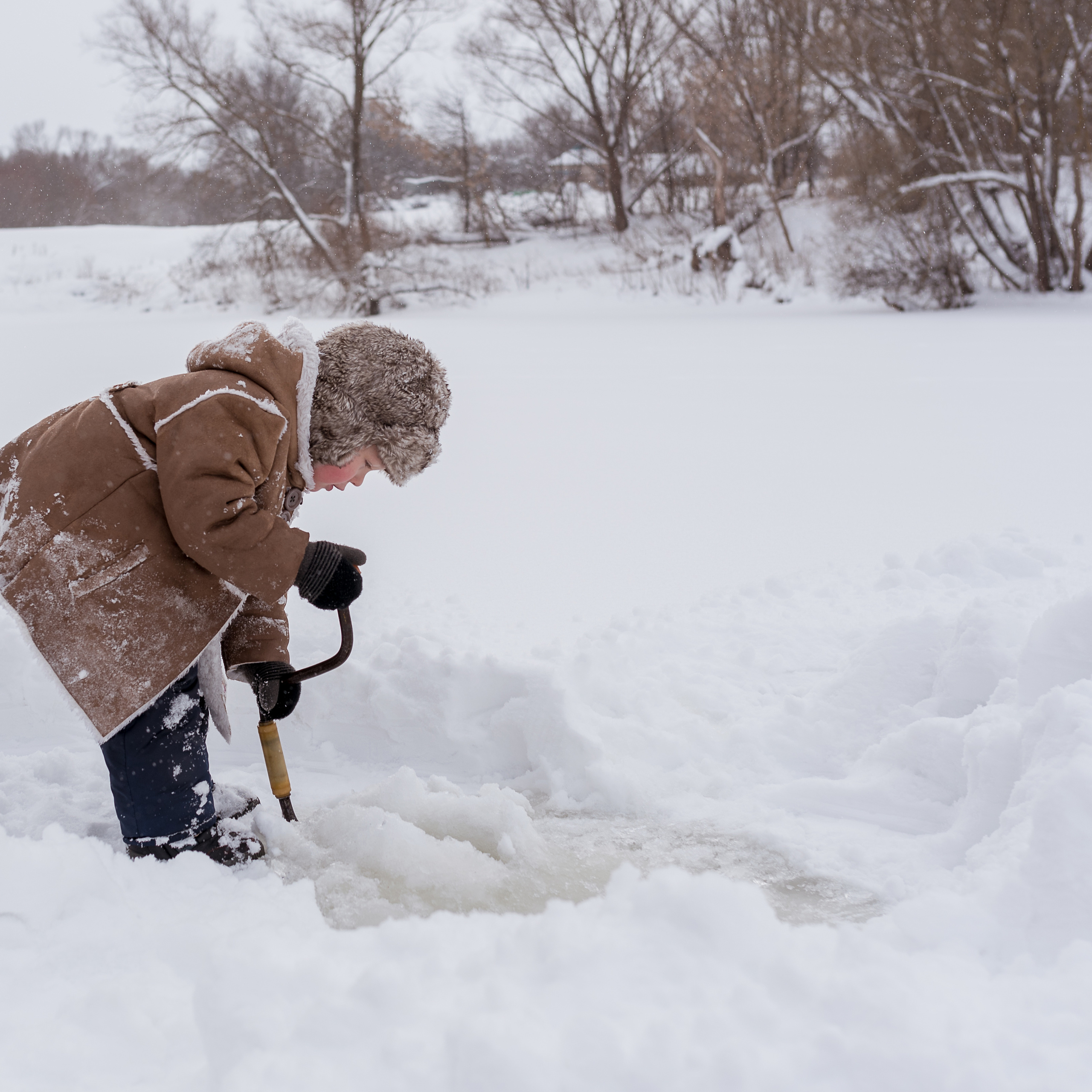 Зимняя рыбалка в деревне. Фотографы в Орле Шестопаловы Юлия и Юрий