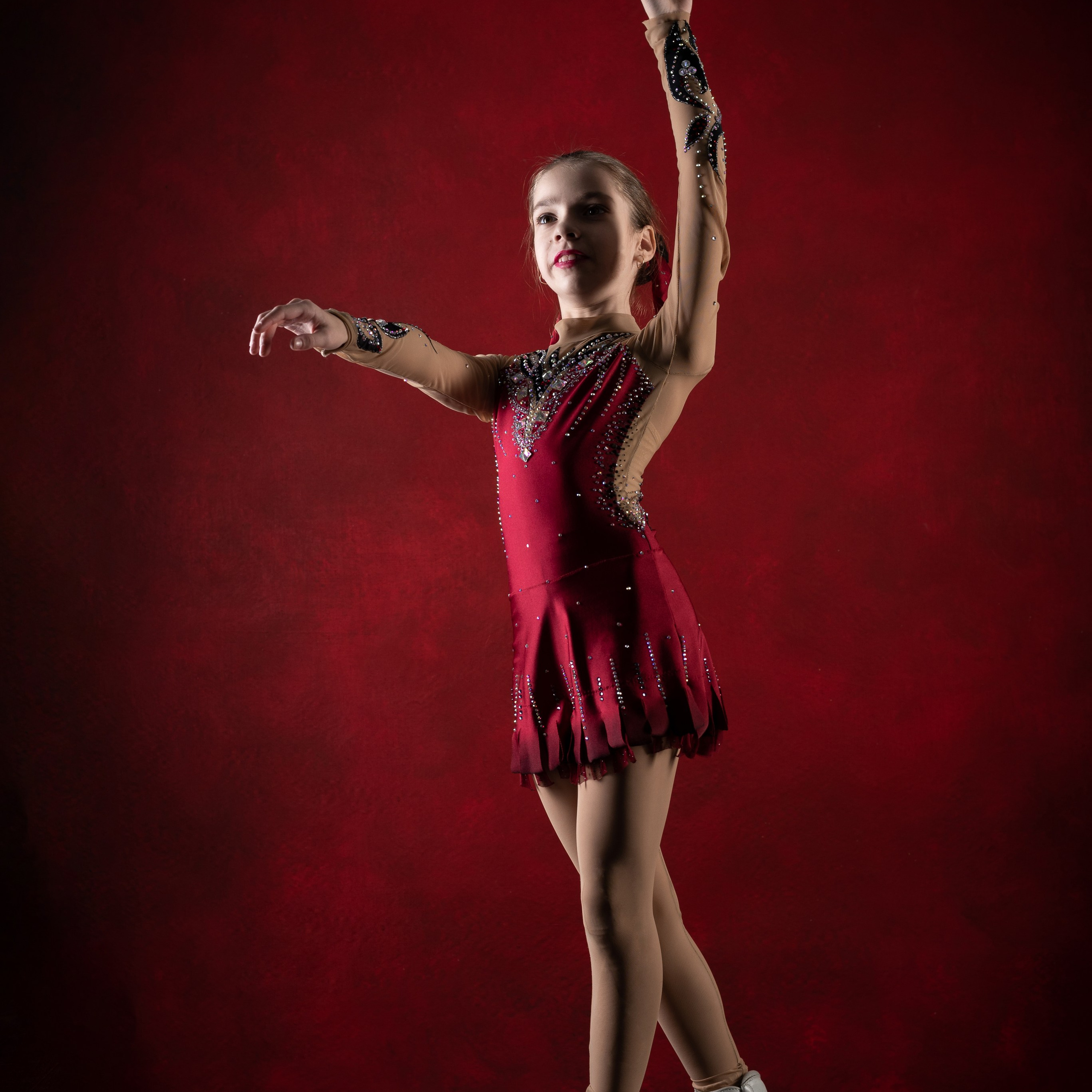 Фотосессия с коньками в студии