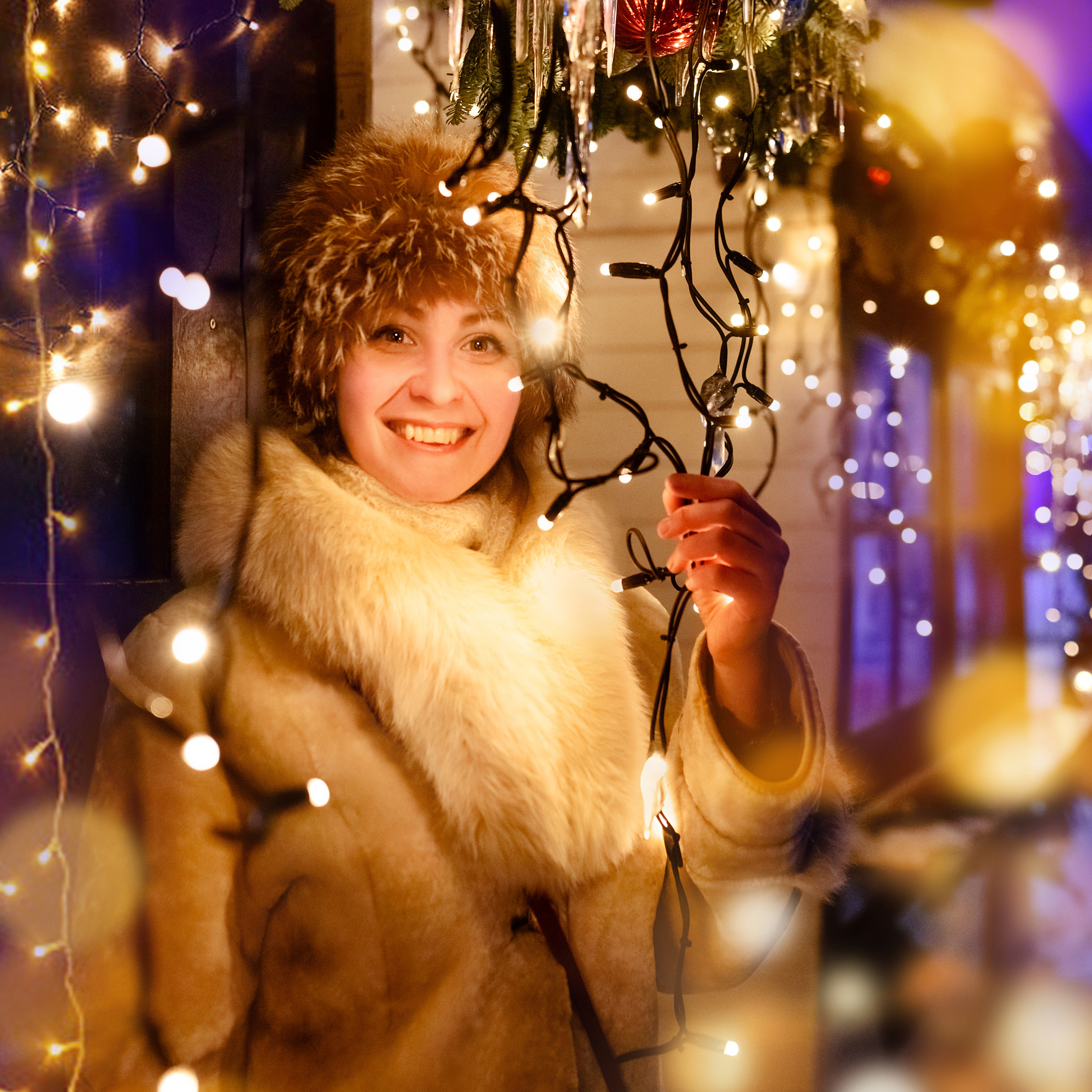 Семейная новогодняя фотосессия на улице. Фотографы в Орле Шестопаловы Юлия и Юрий