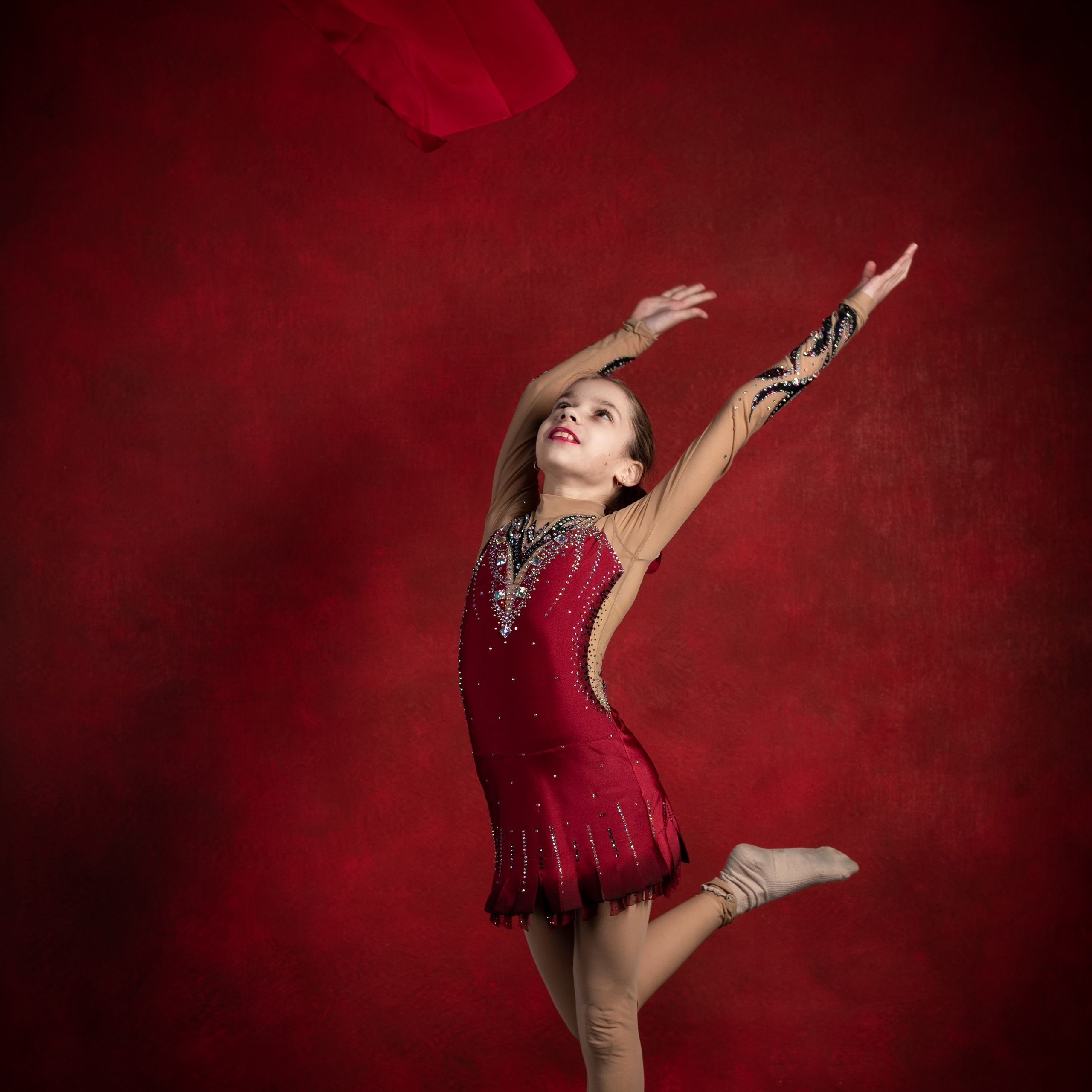 Фотосессия с коньками в студии