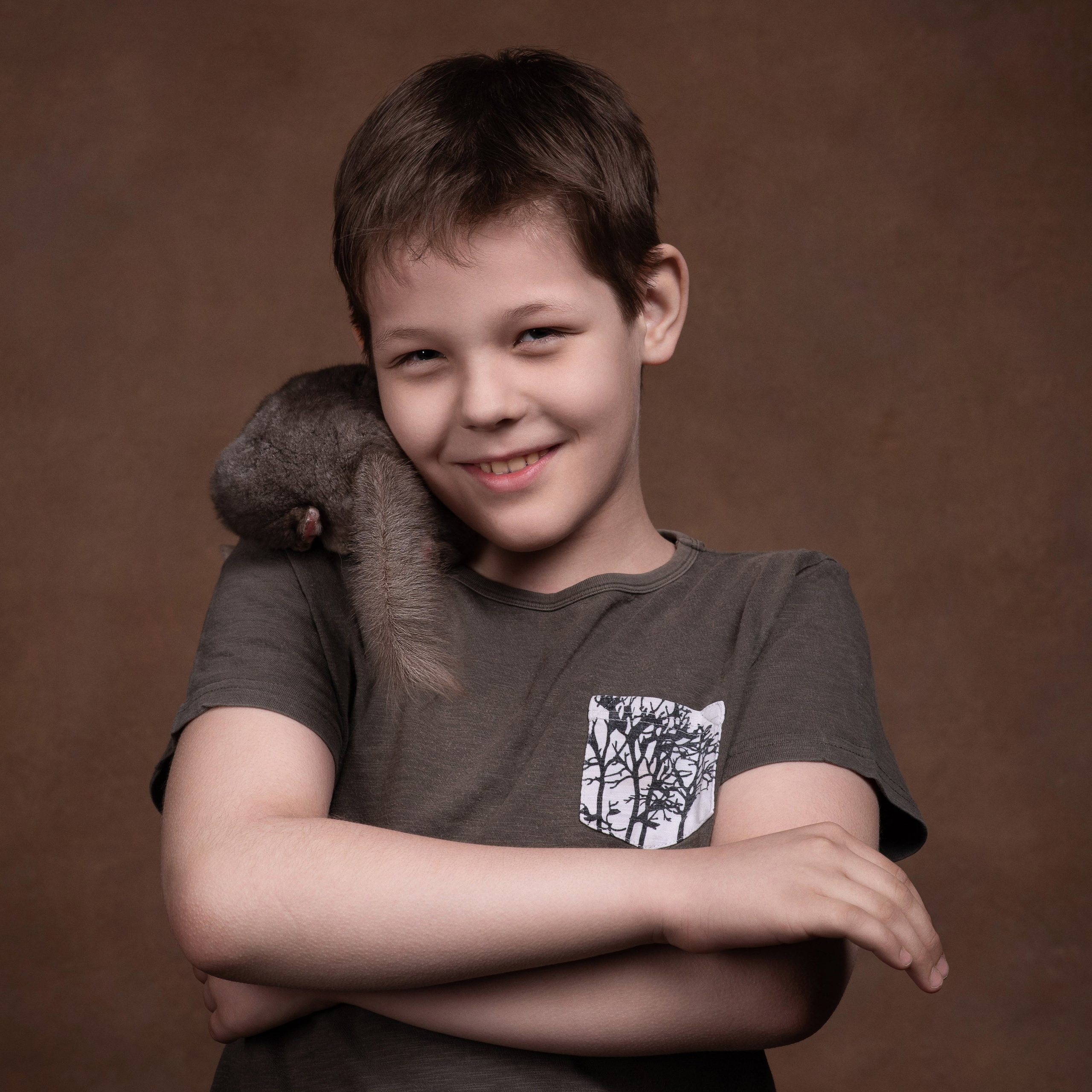 Владимир — фотосессия с шиншиллой. Фотографы в Орле Шестопаловы Юлия и Юрий