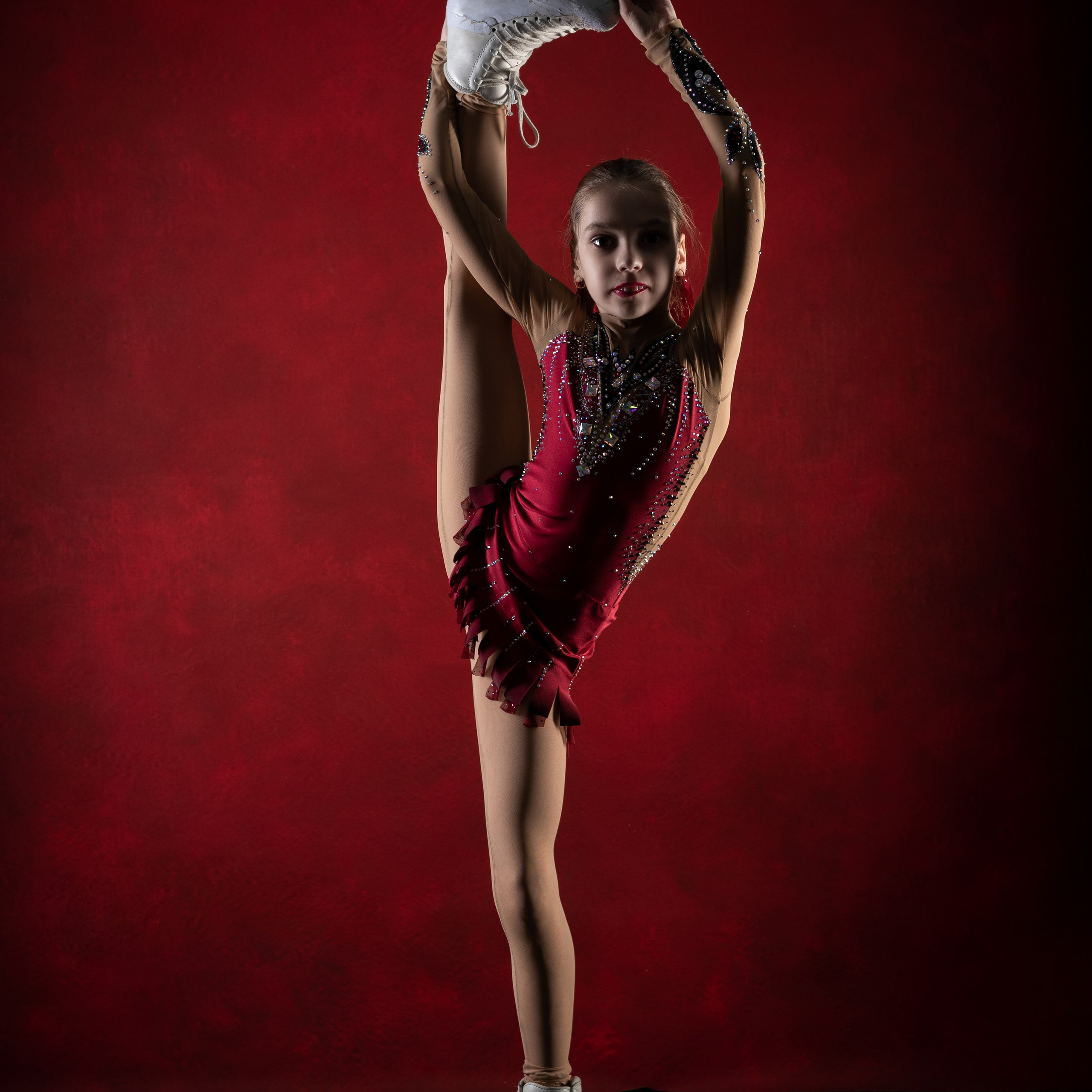 Фотосессия с коньками в студии