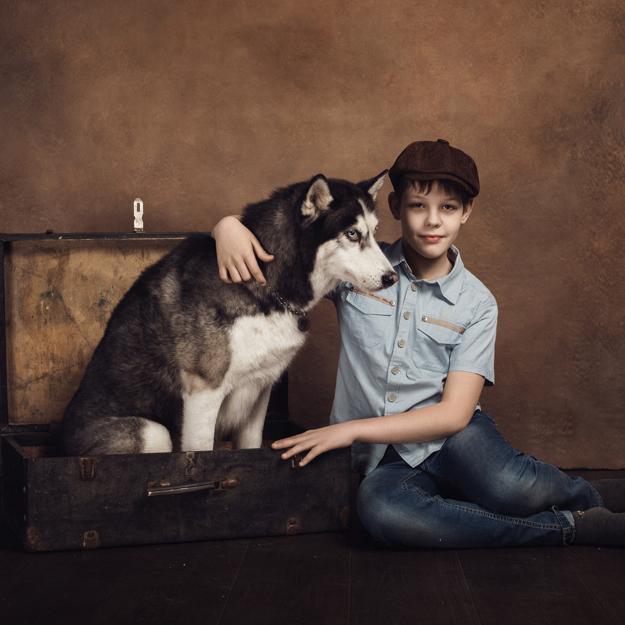 Владимир и хаски Лорд. Фотографы в Орле Шестопаловы Юлия и Юрий