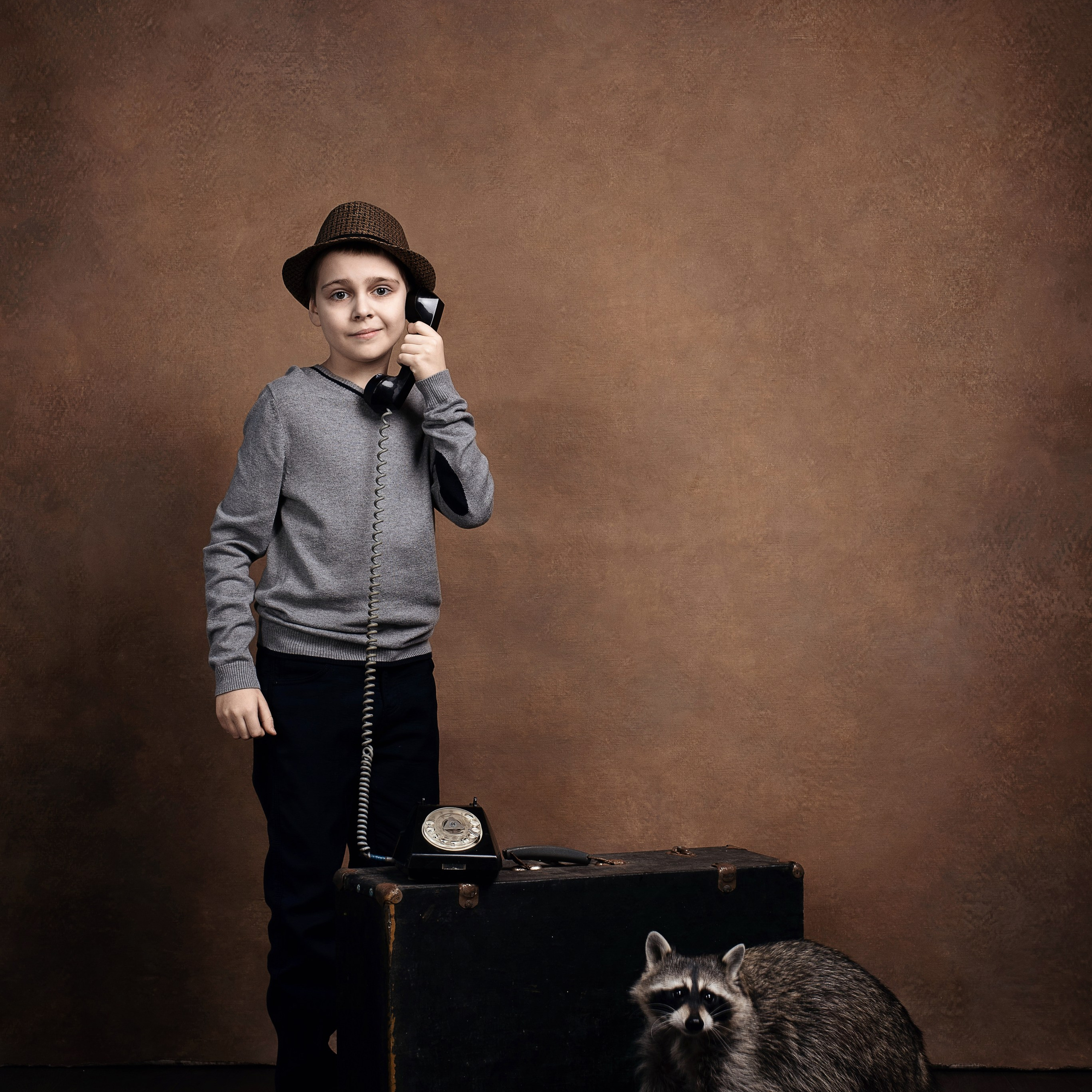 Фотосессия с енотом