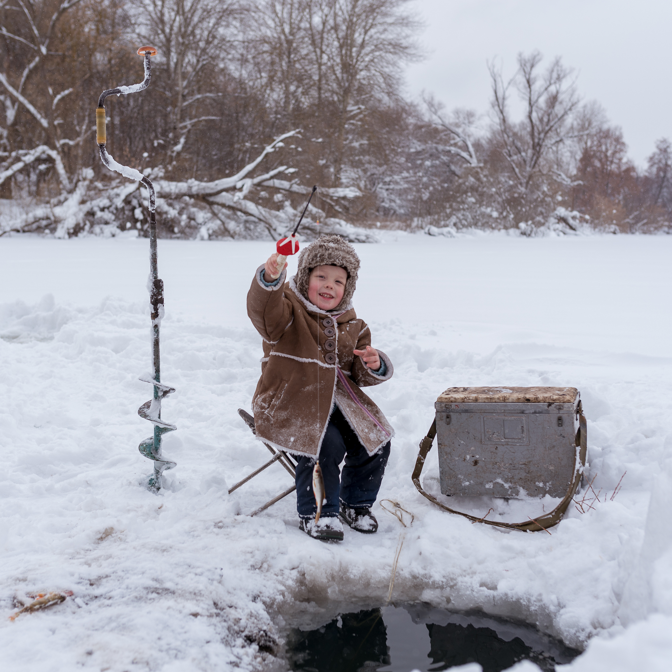 Зимняя рыбалка в деревне. Фотографы в Орле Шестопаловы Юлия и Юрий