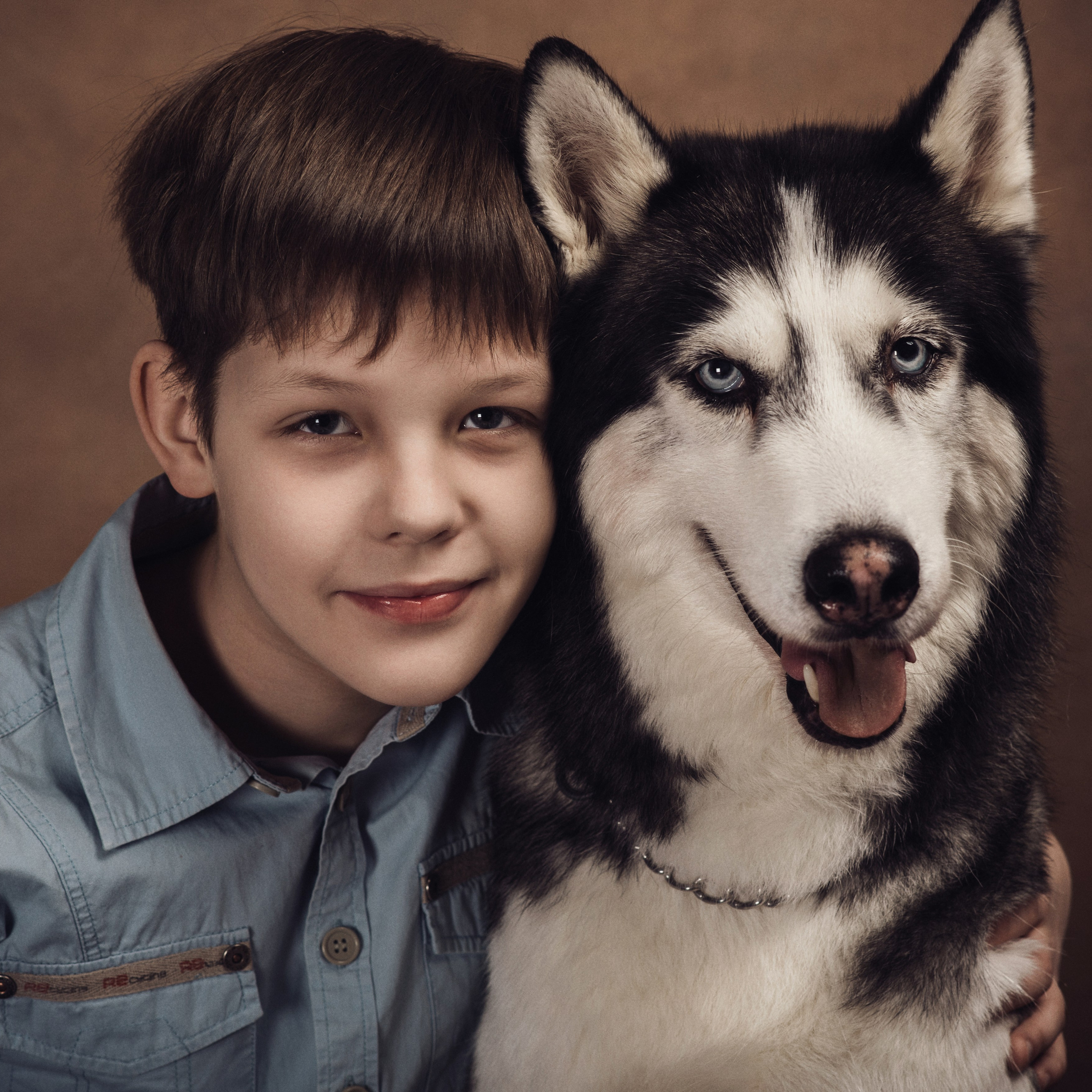 Владимир и хаски Лорд. Фотографы в Орле Шестопаловы Юлия и Юрий