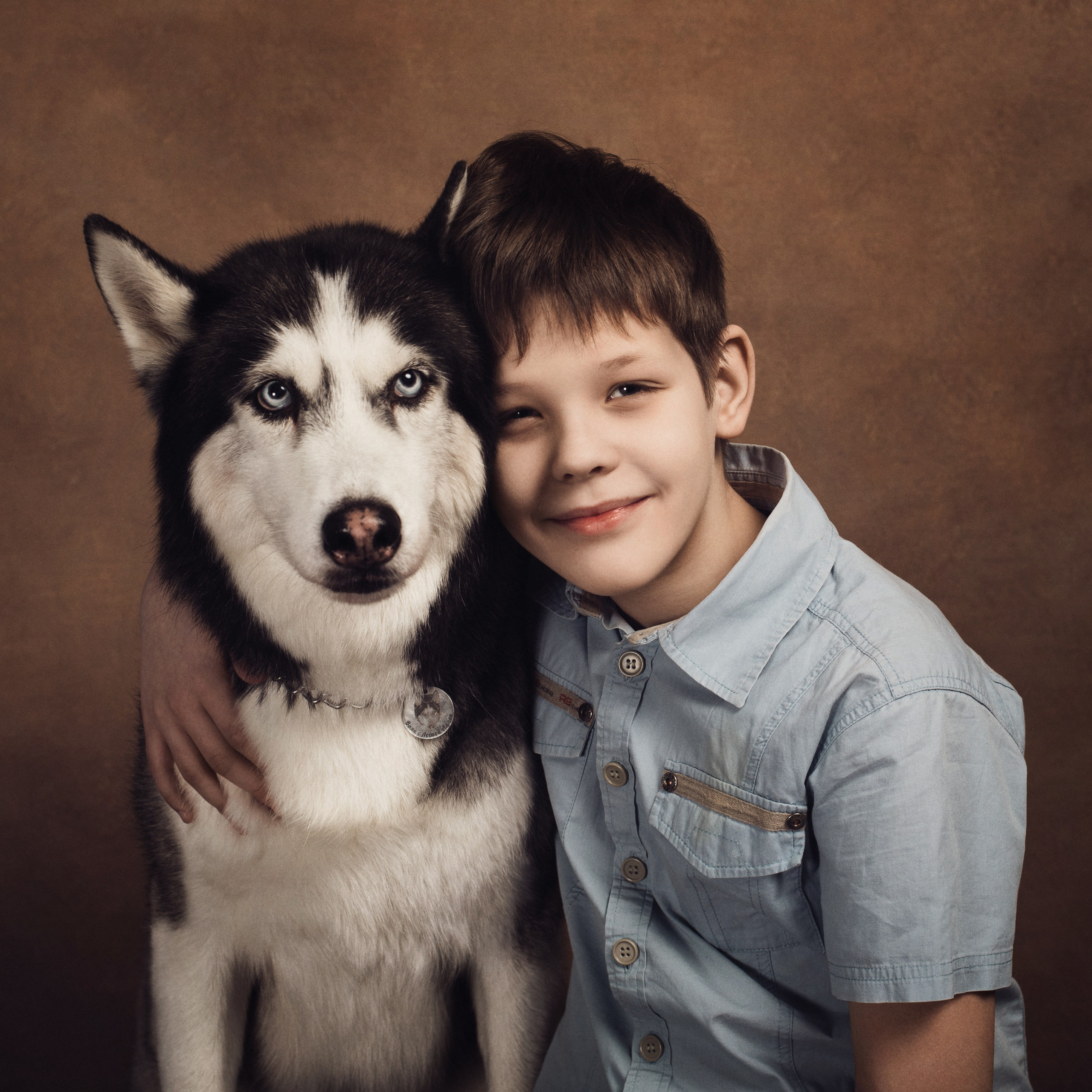 Владимир и хаски Лорд. Фотографы в Орле Шестопаловы Юлия и Юрий