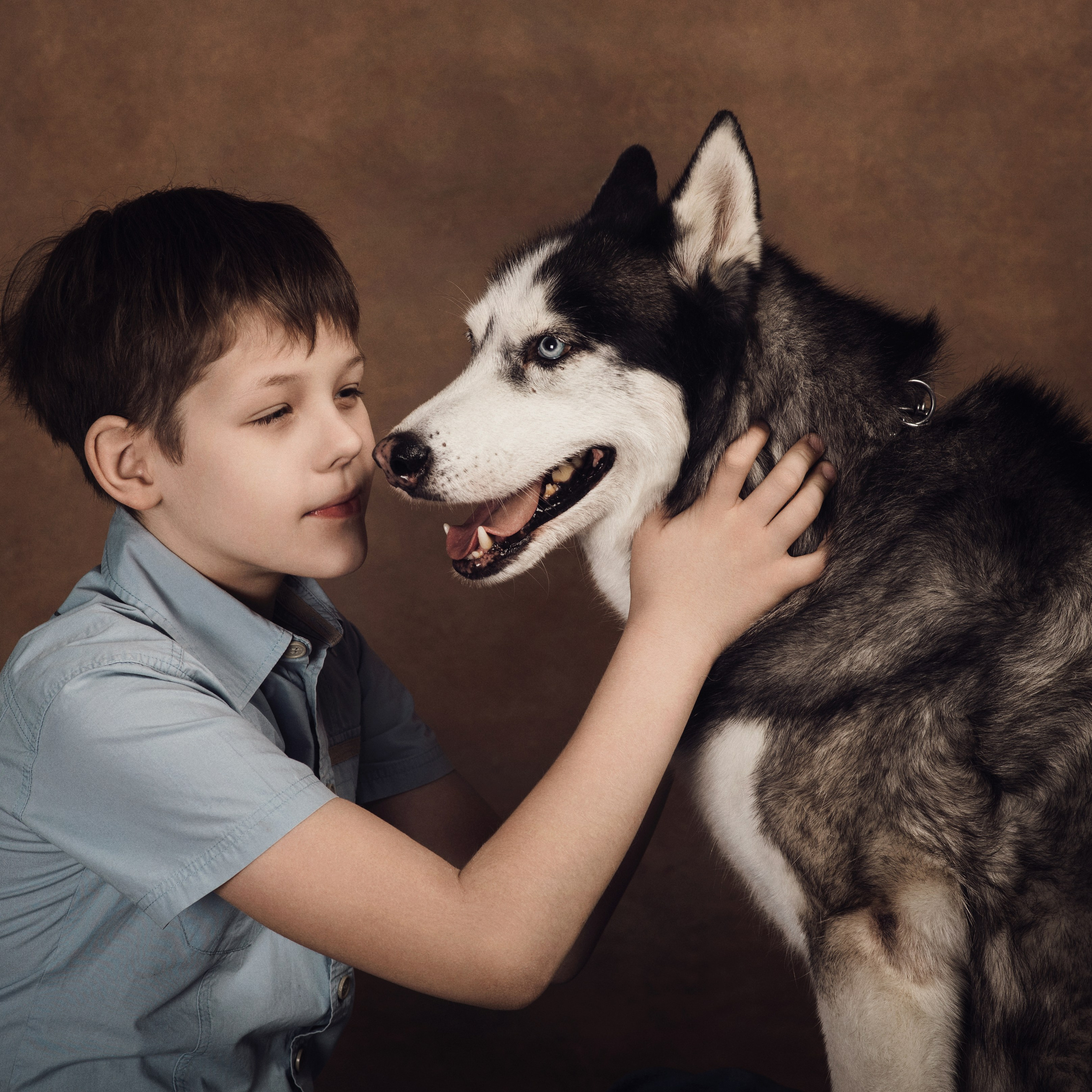 Владимир и хаски Лорд. Фотографы в Орле Шестопаловы Юлия и Юрий