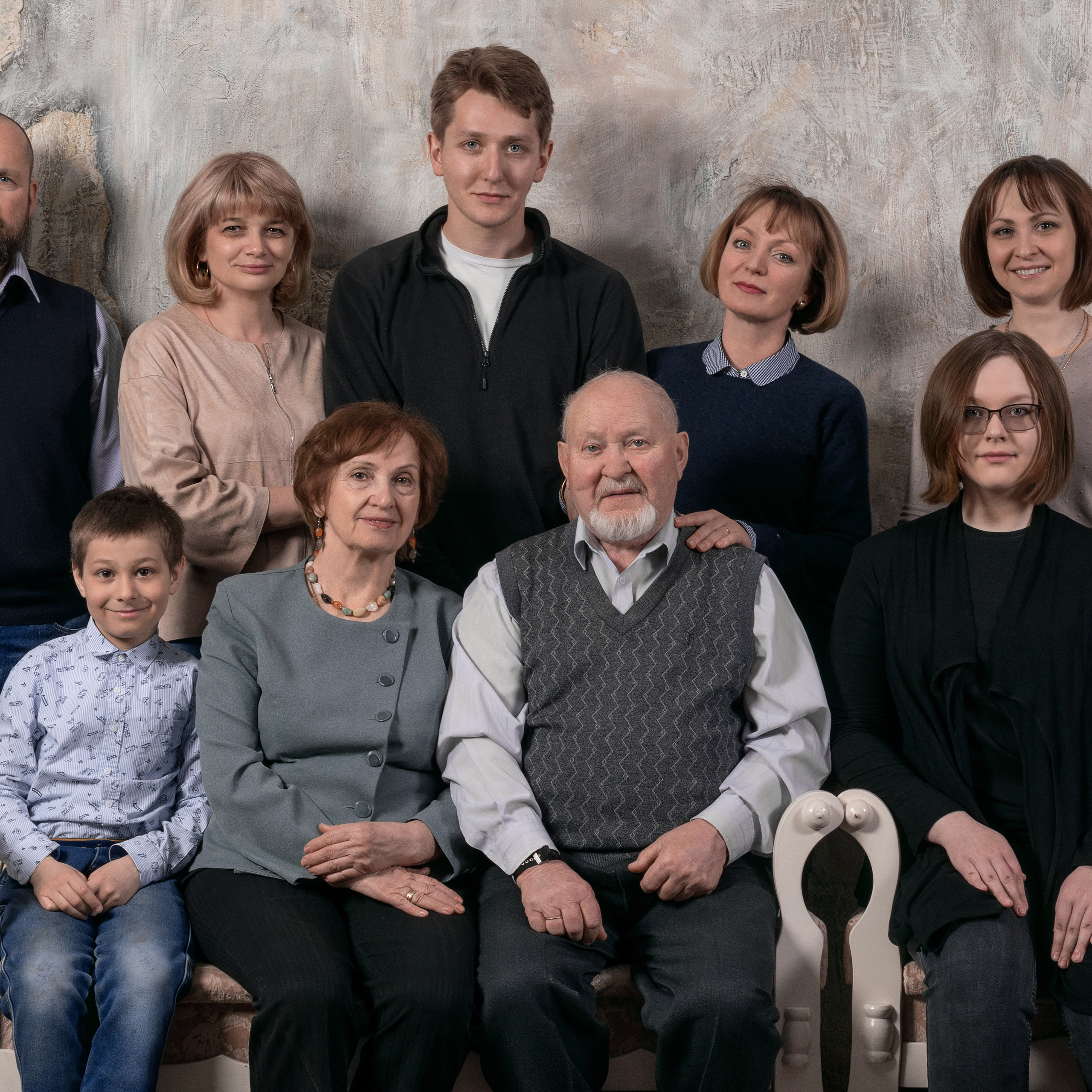 Большая семейная фотосессия