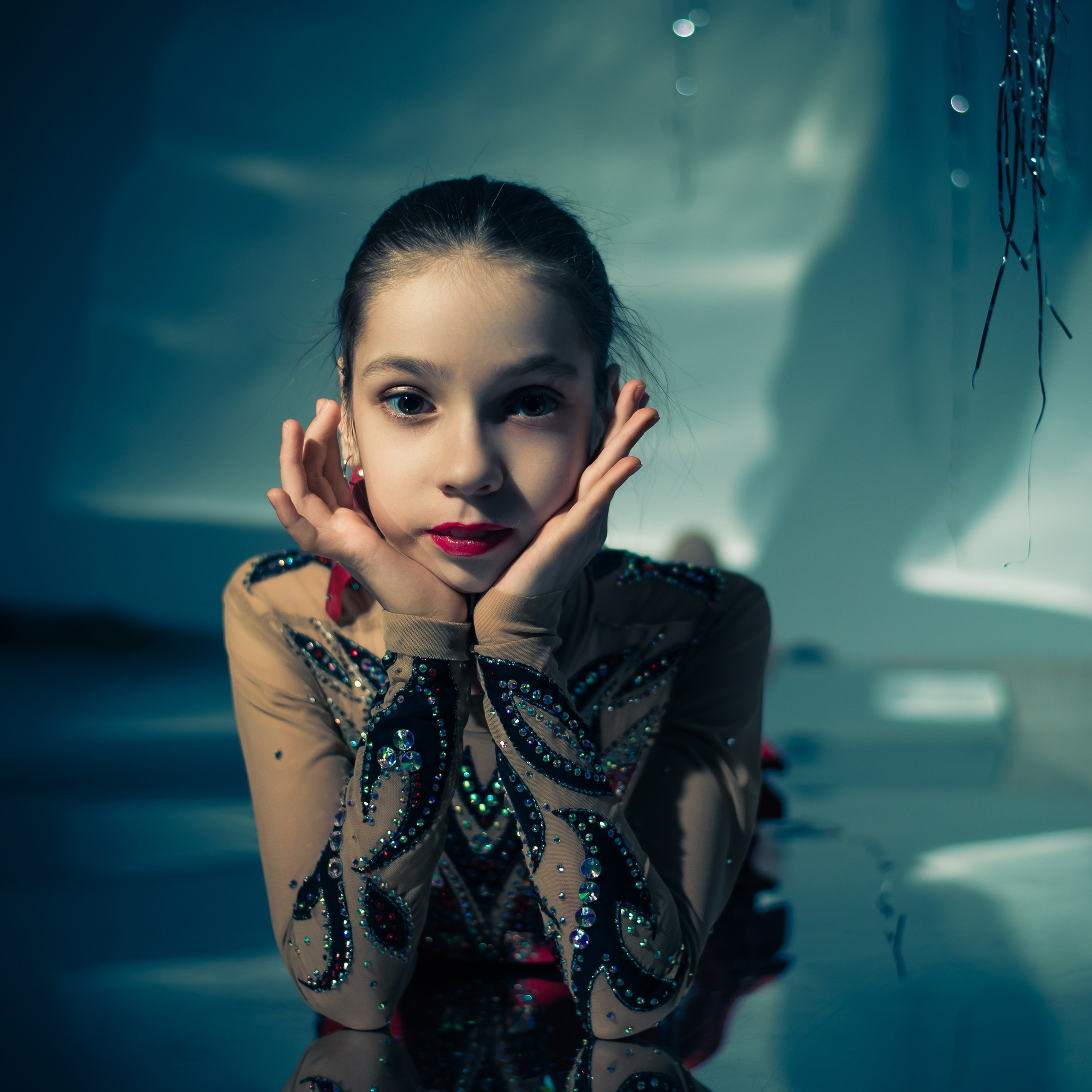 Фотосессия с коньками в студии