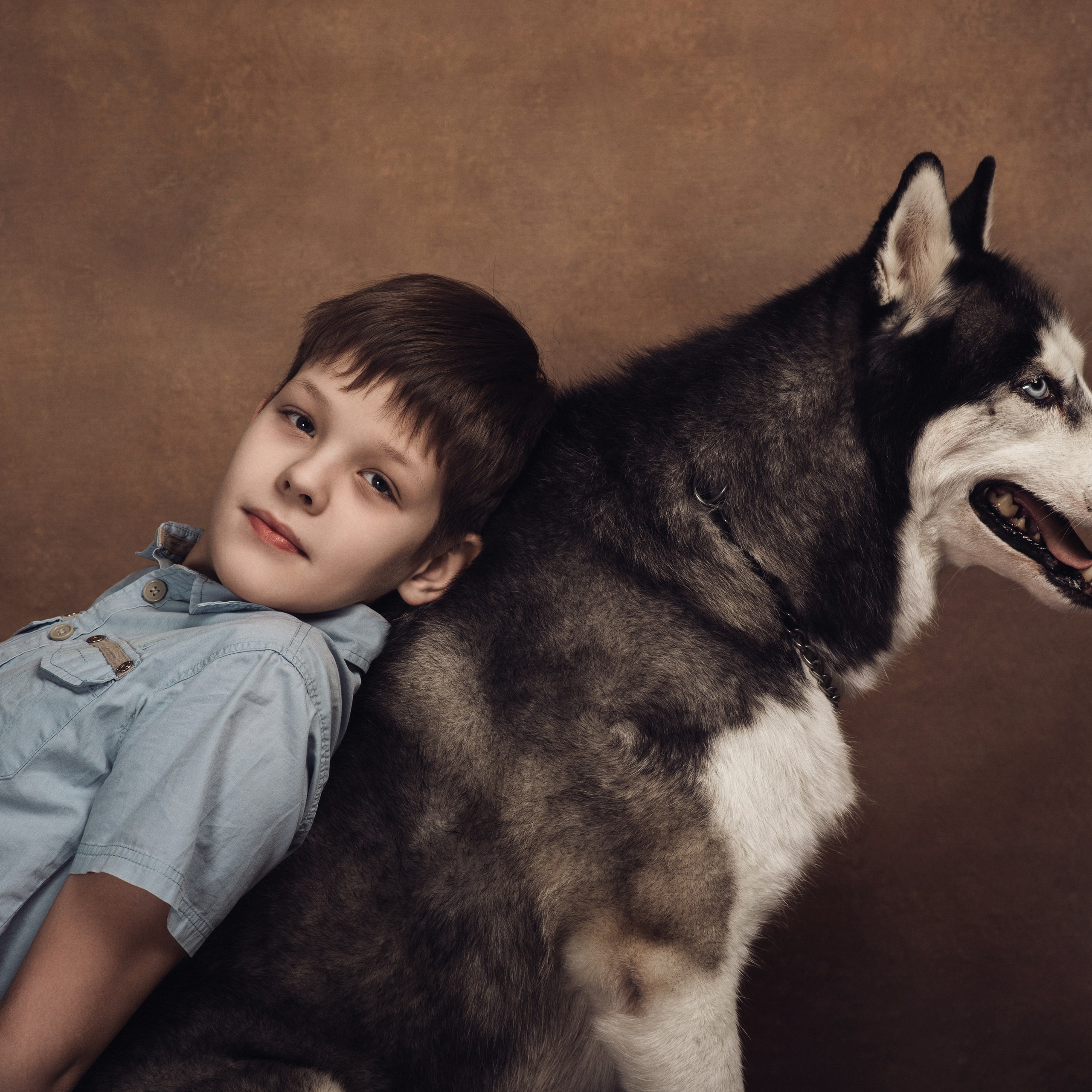 Владимир и хаски Лорд. Фотографы в Орле Шестопаловы Юлия и Юрий