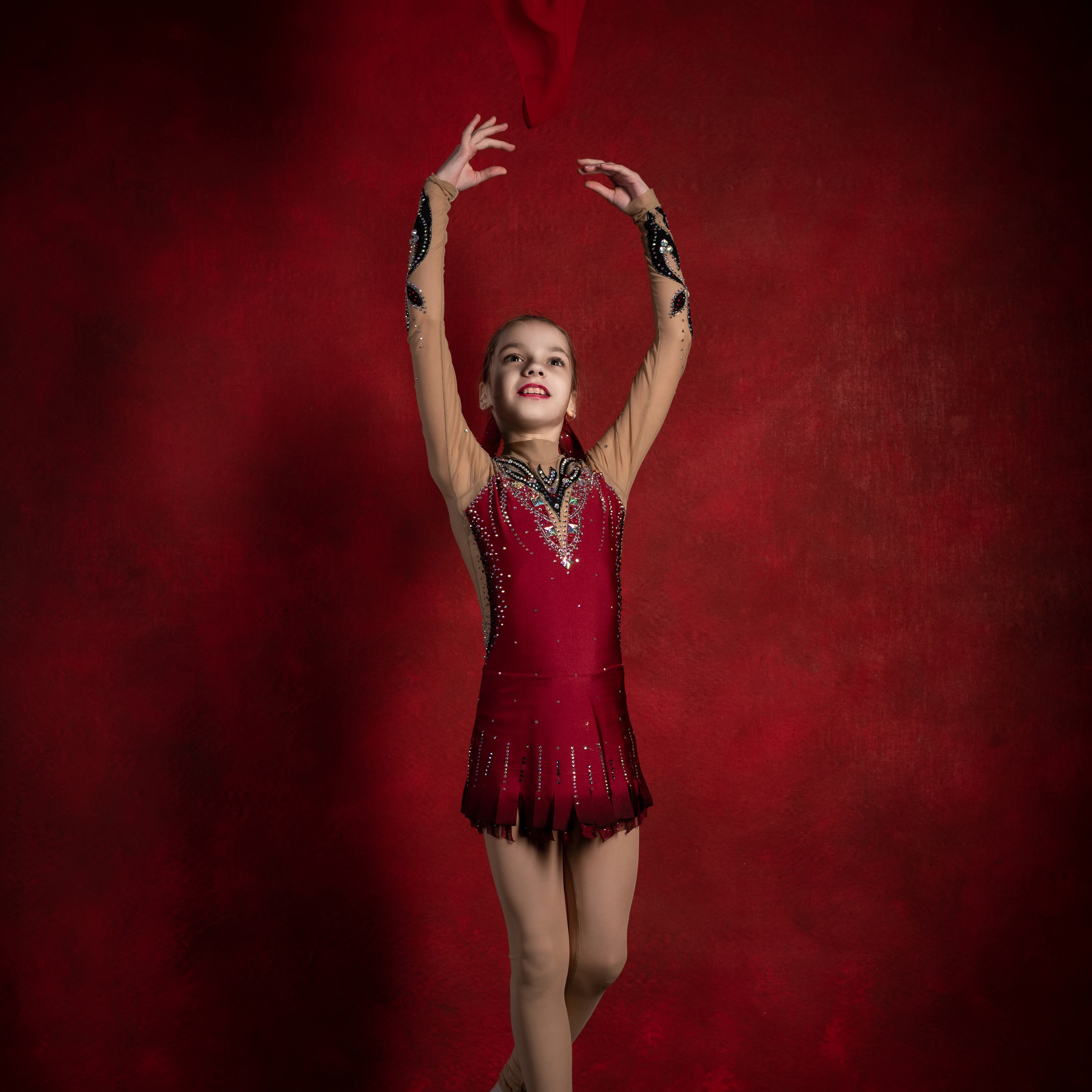 Фотосессия с коньками в студии