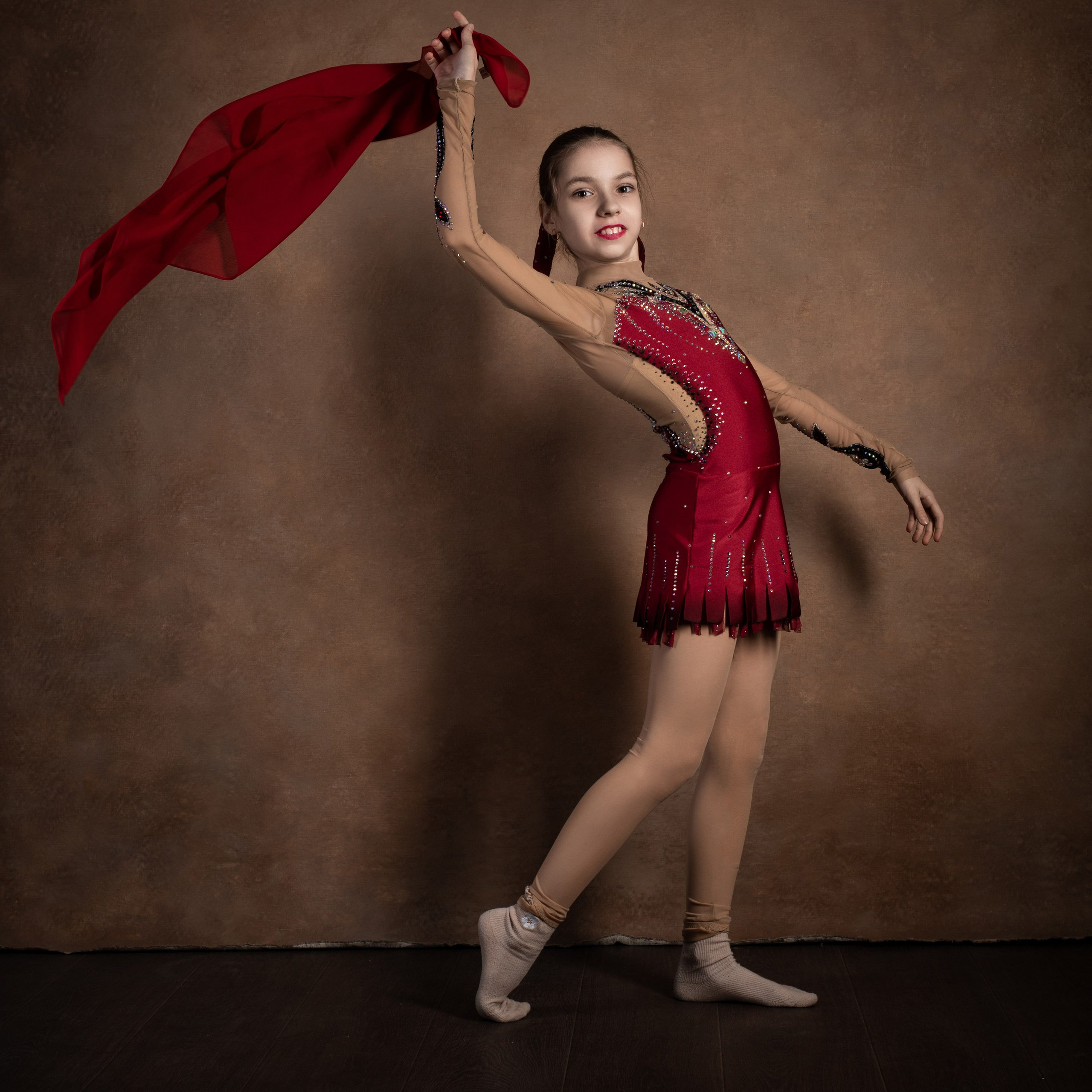 Фотосессия с коньками в студии