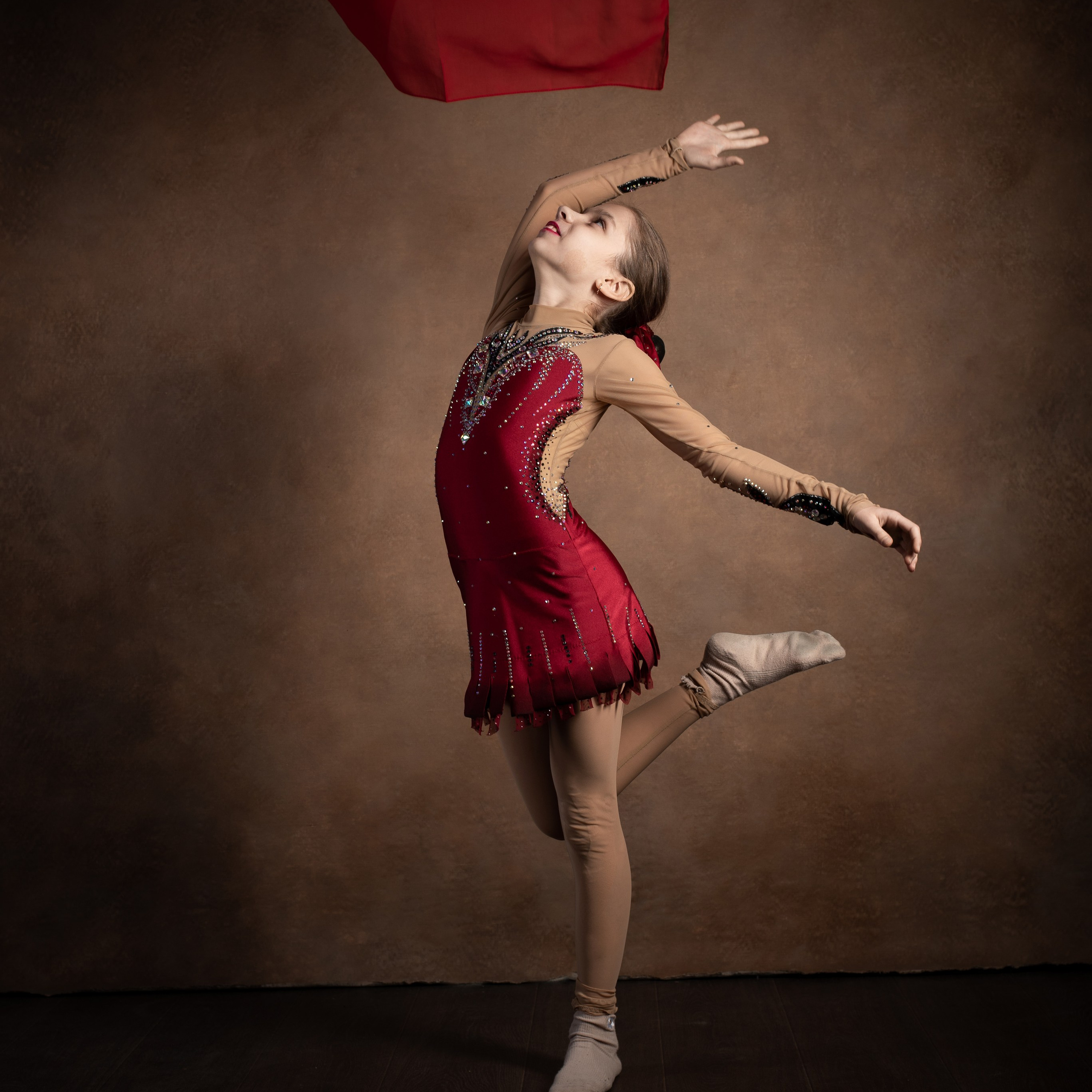 Фотосессия с коньками в студии