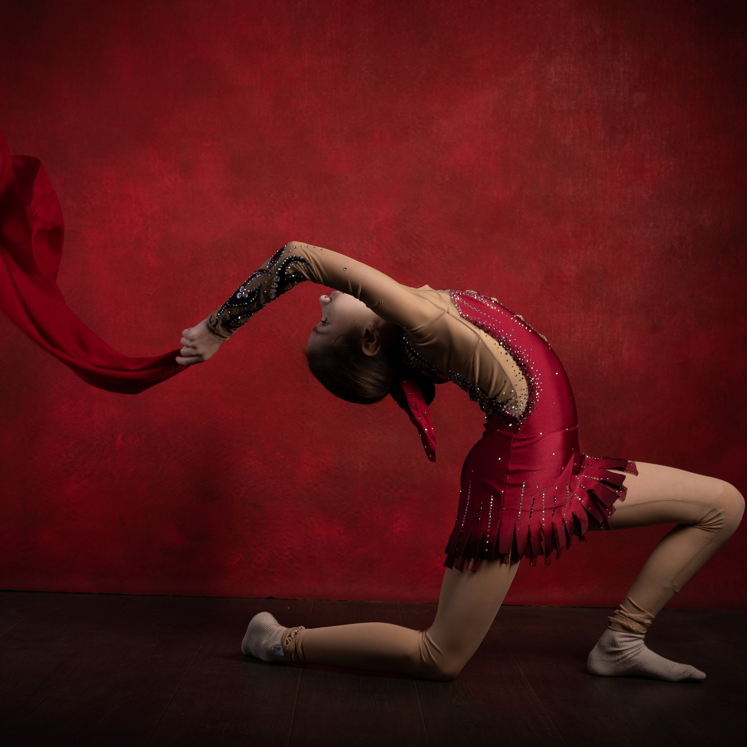 Фотосессия с коньками в студии