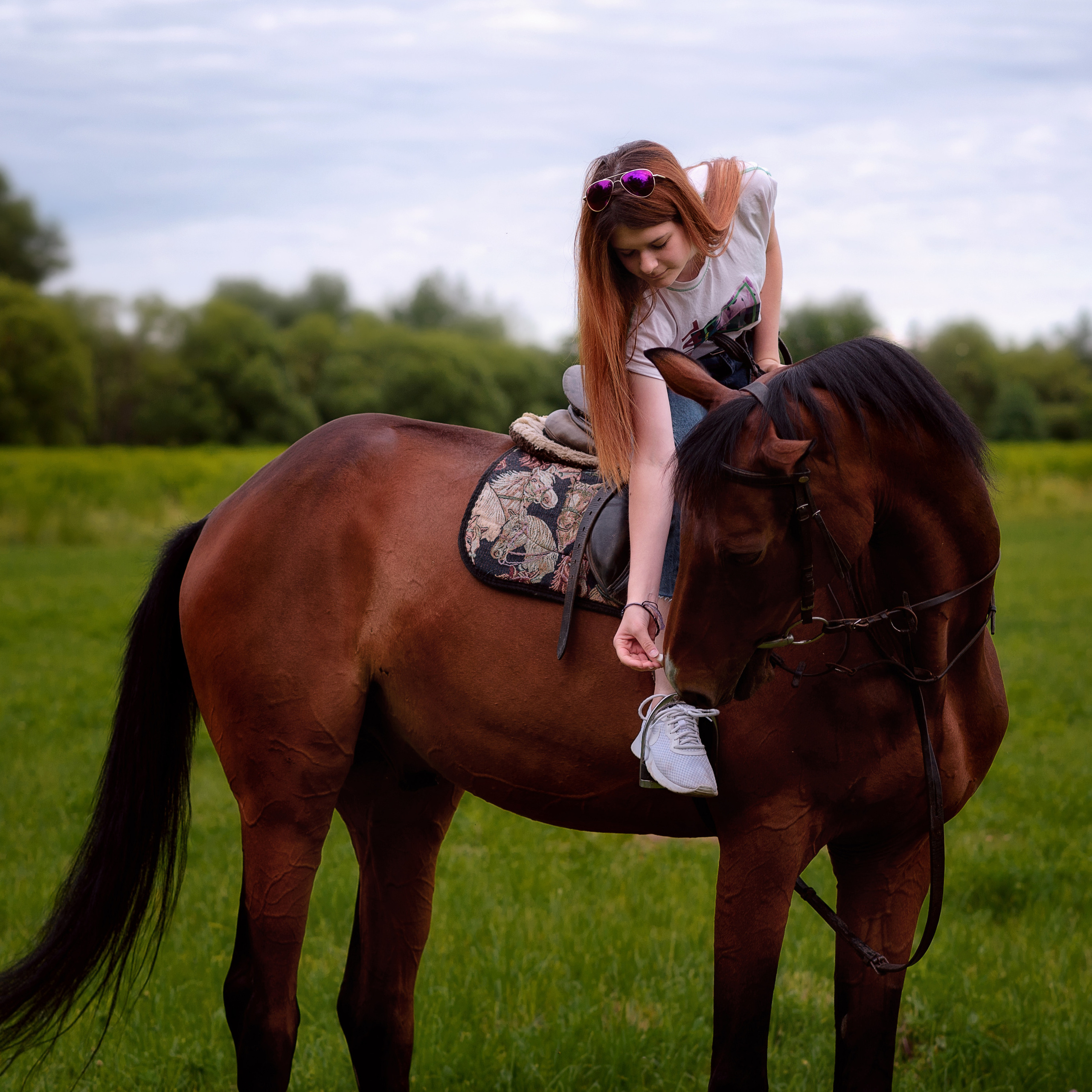 Катя — фотосессия с лошадью. Фотографы в Орле Шестопаловы Юлия и Юрий