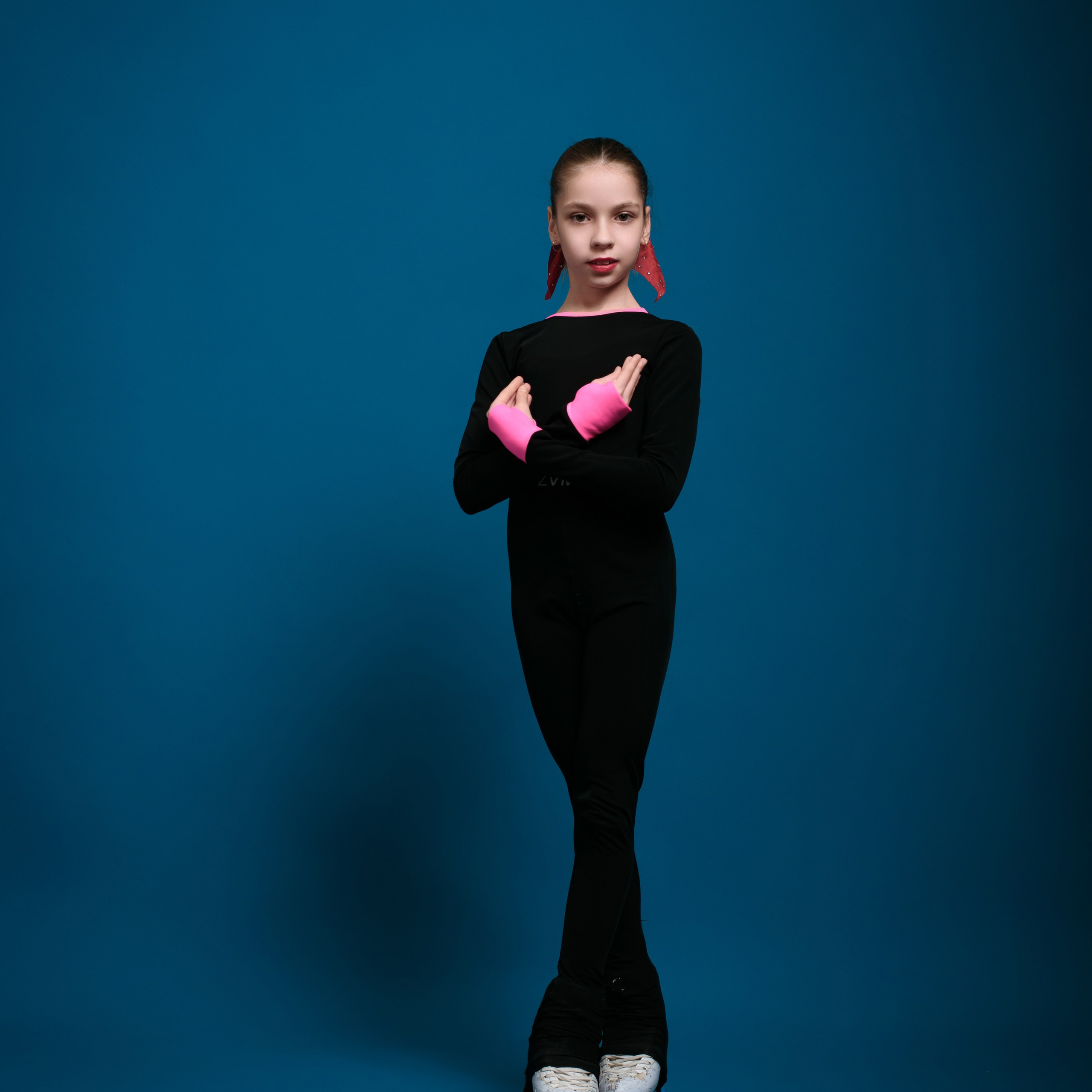 Фотосессия с коньками в студии