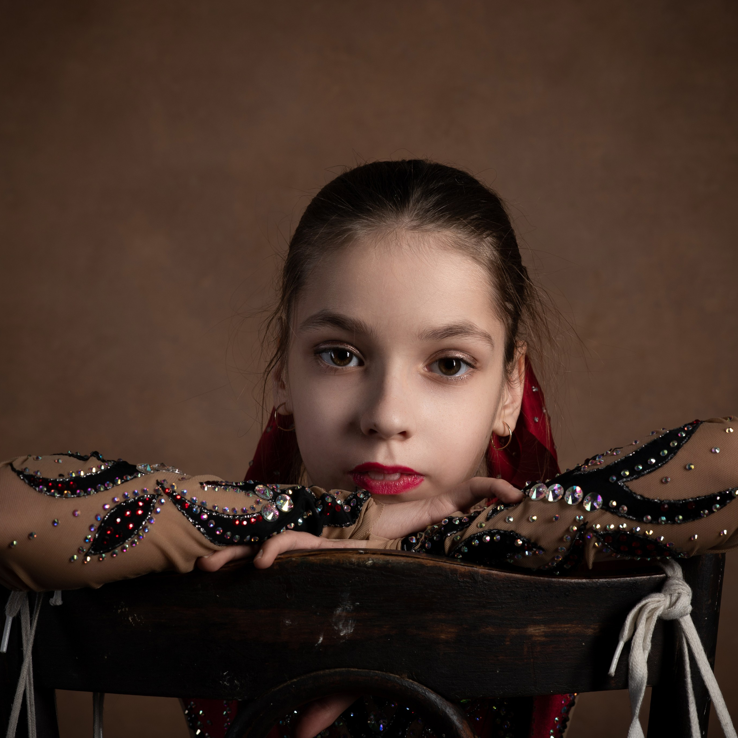 Фотосессия с коньками в студии