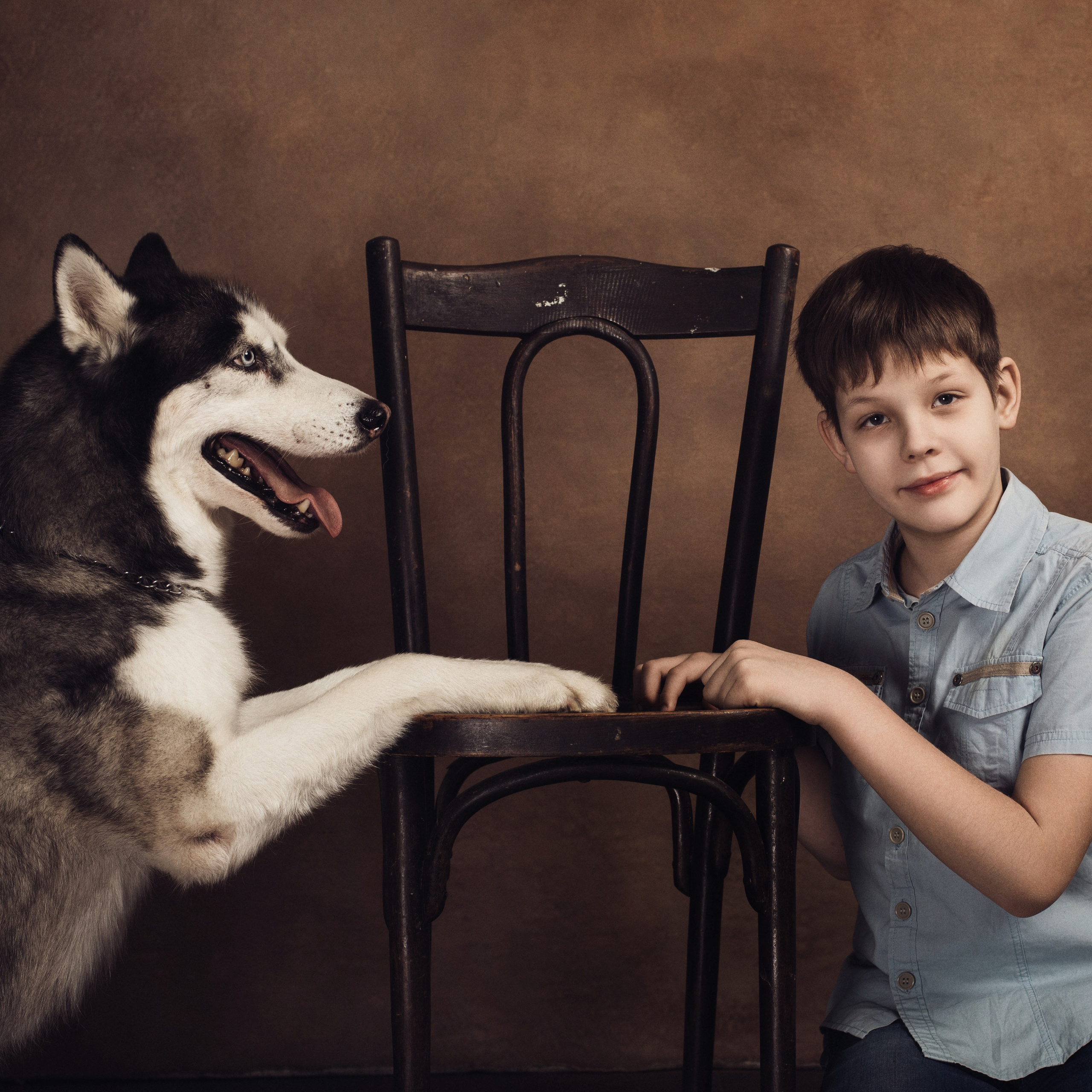 Владимир и хаски Лорд. Фотографы в Орле Шестопаловы Юлия и Юрий