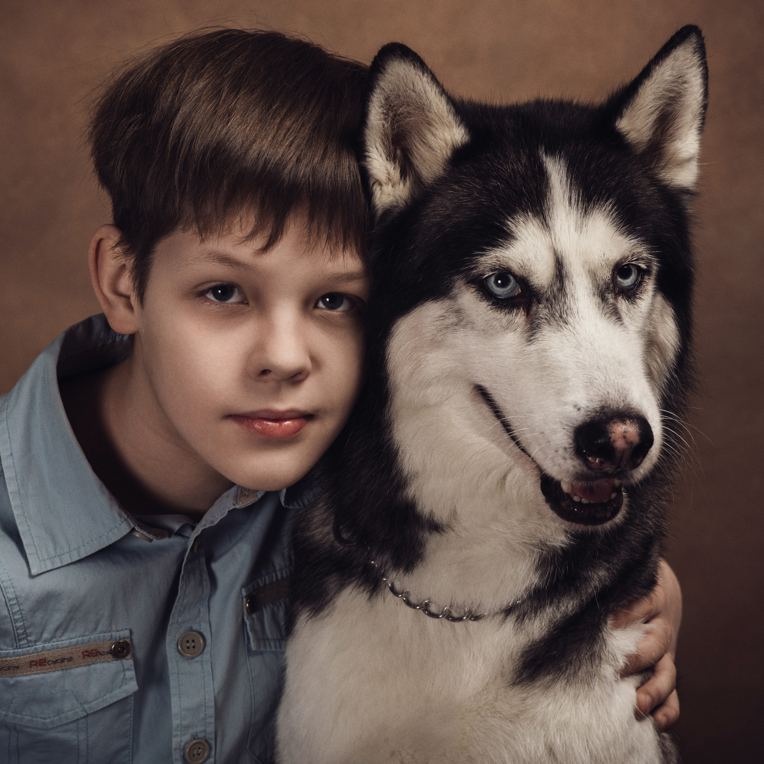 Владимир и хаски Лорд. Фотографы в Орле Шестопаловы Юлия и Юрий