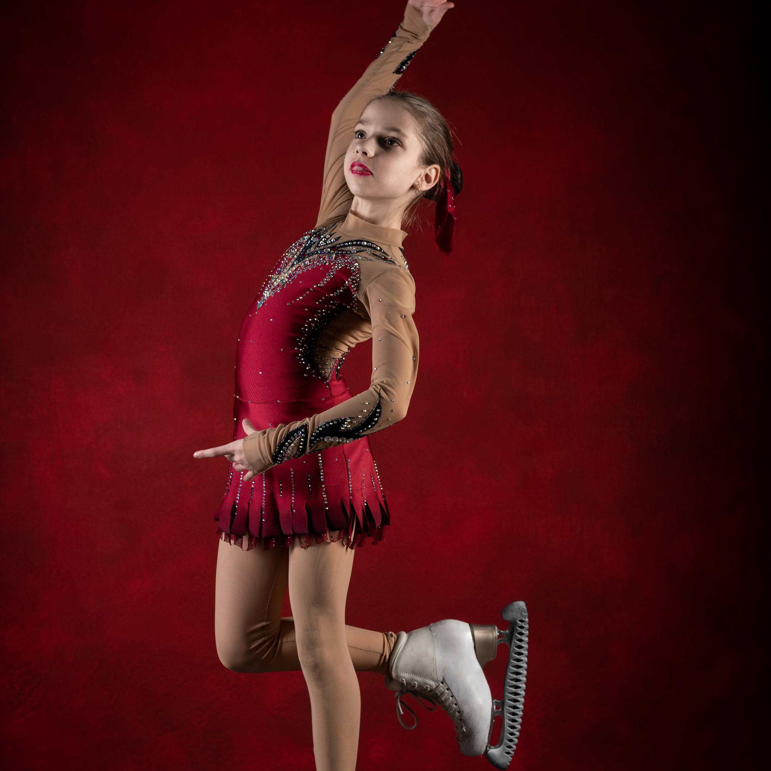 Фотосессия с коньками в студии