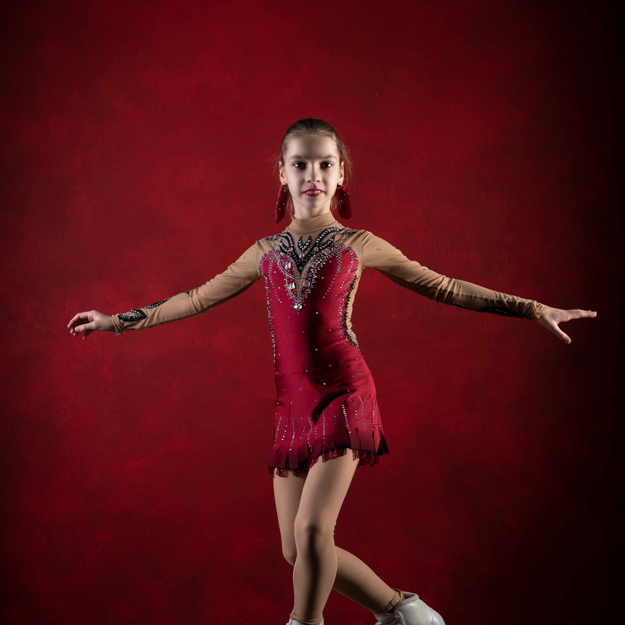 Фотосессия с коньками в студии