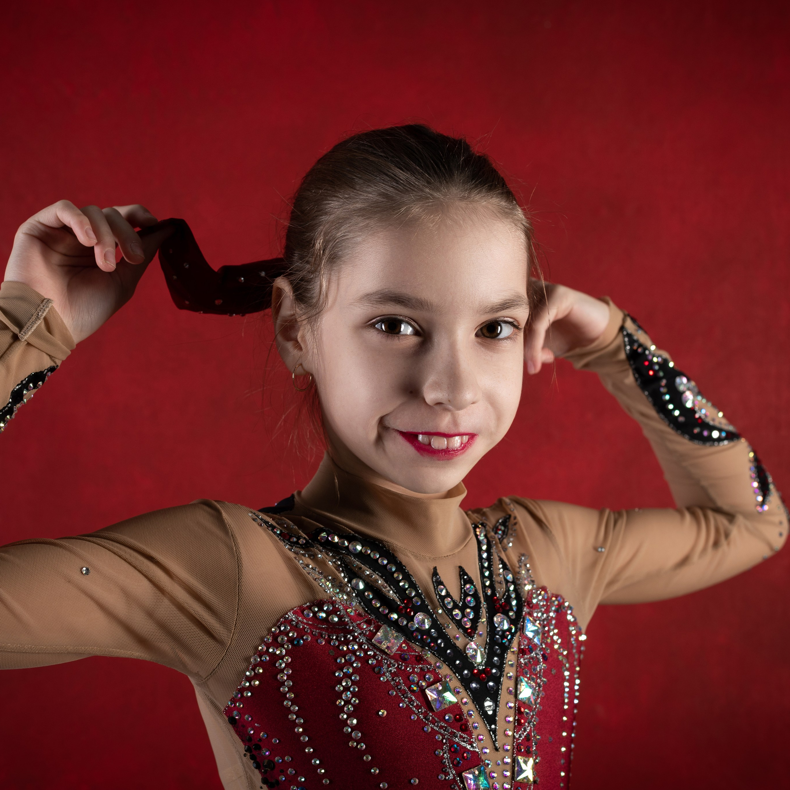 Фотосессия с коньками в студии