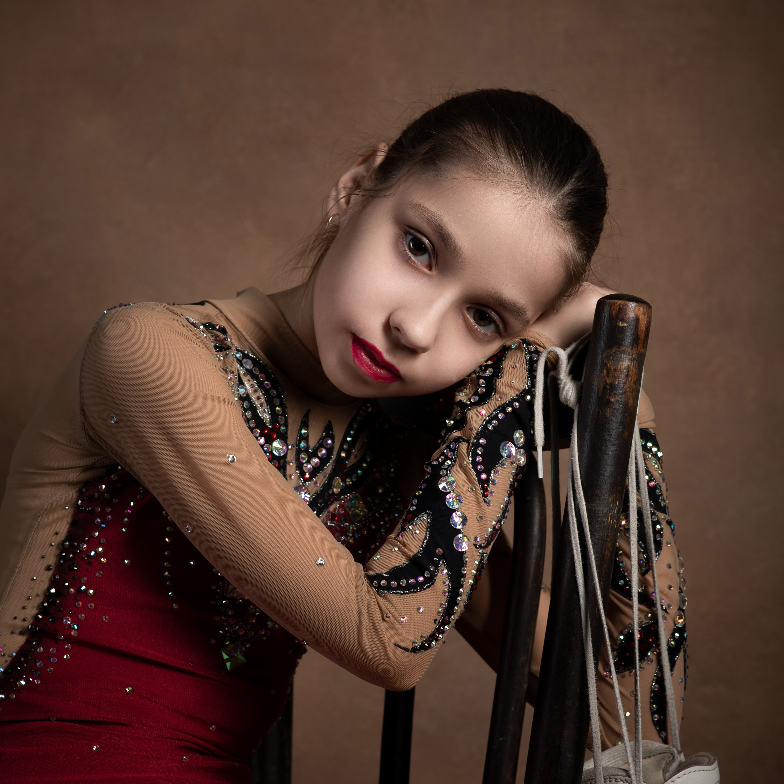 Фотосессия с коньками в студии