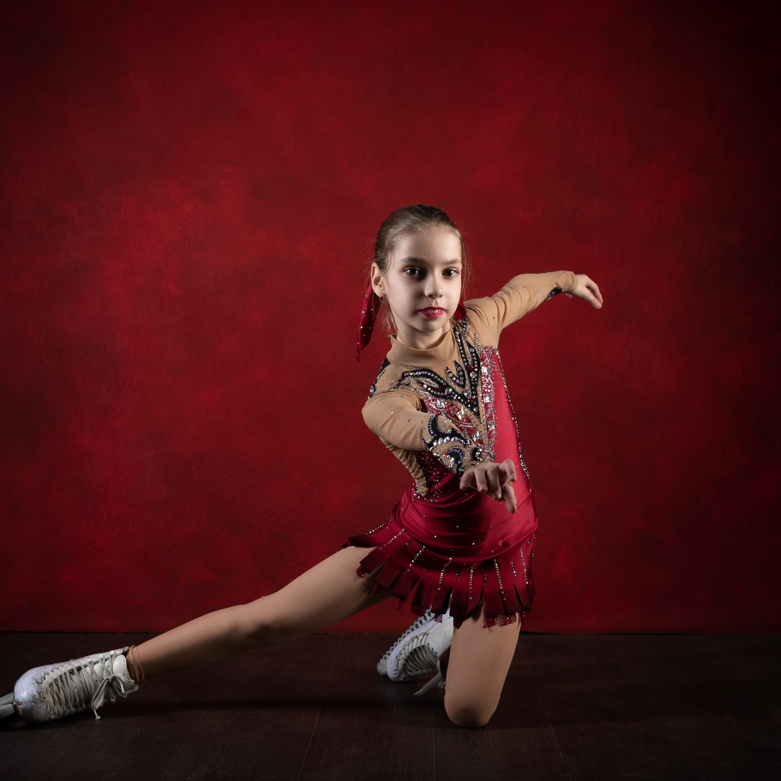 Фотосессия с коньками в студии