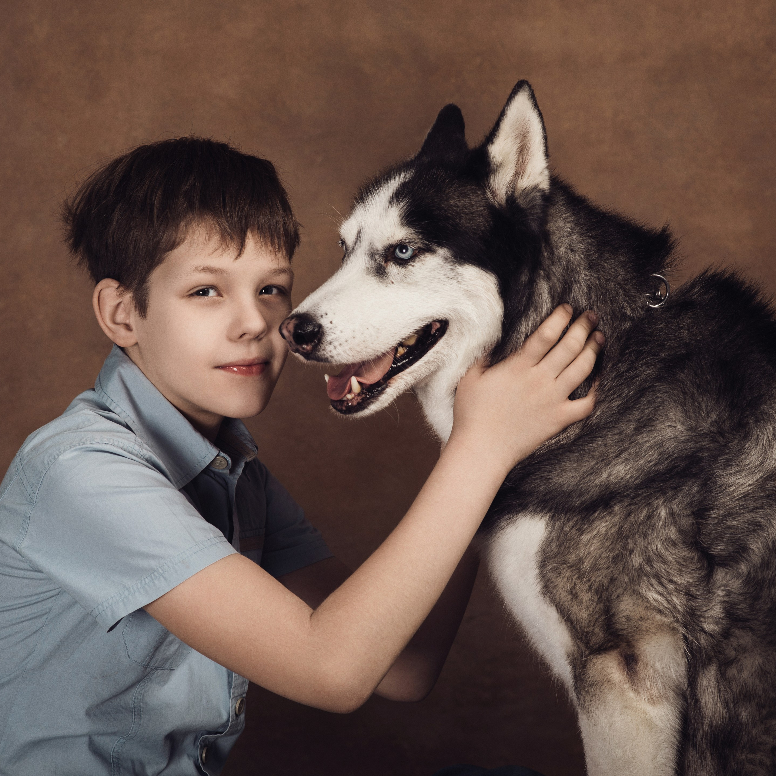 Владимир и хаски Лорд. Фотографы в Орле Шестопаловы Юлия и Юрий
