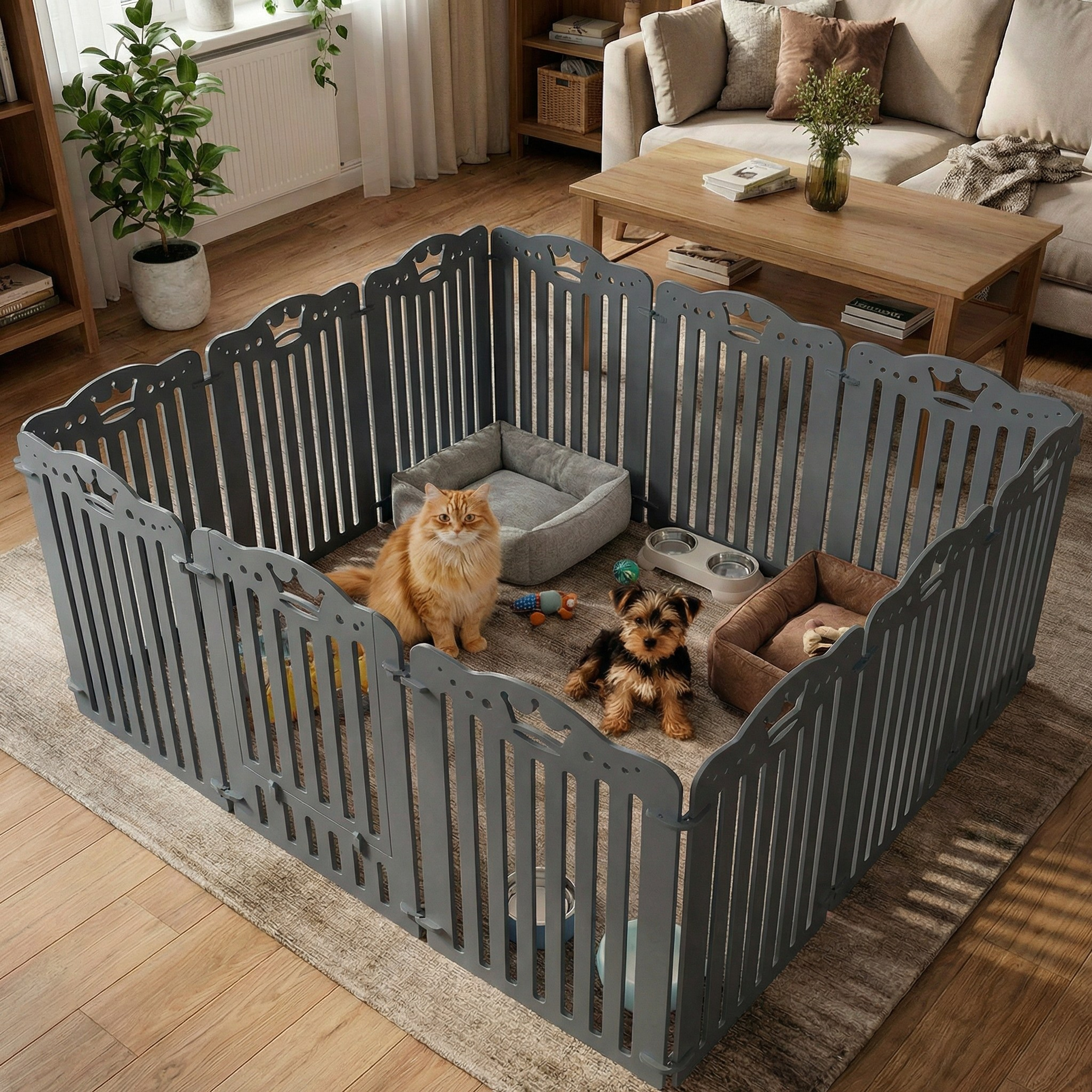 Вольер 12 Секций Серый