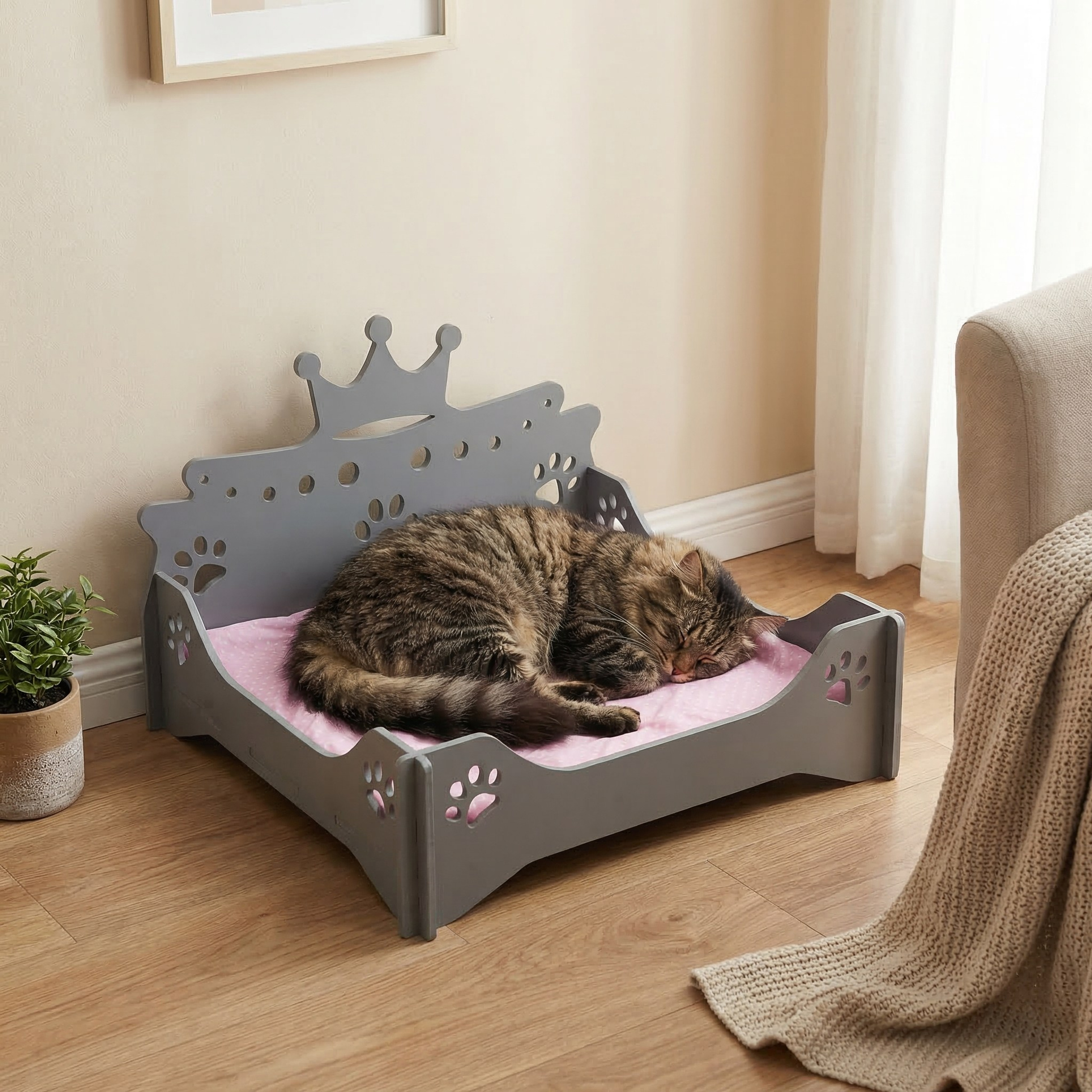 Лежанка «Королевская» Серая. Murstyle