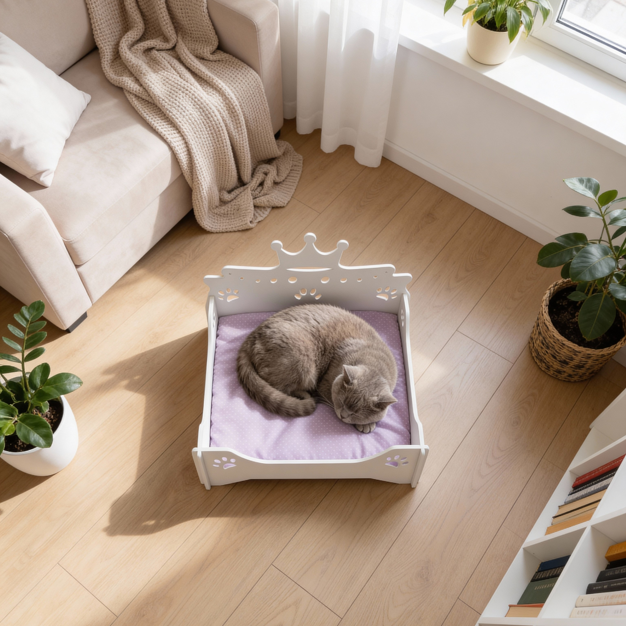 Лежанка «Королевская» Белая. Murstyle