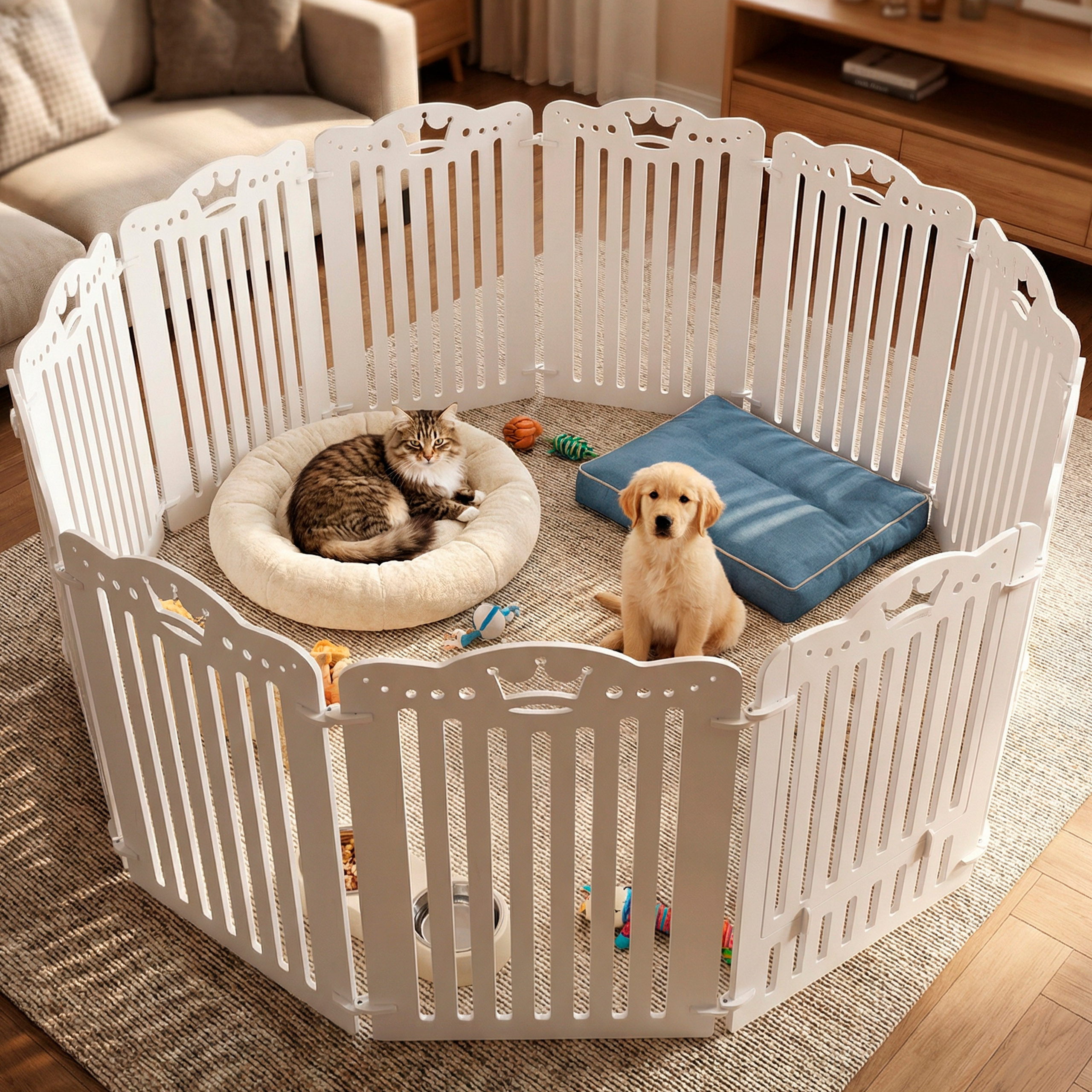 Вольер 10 Секций Белый. Murstyle