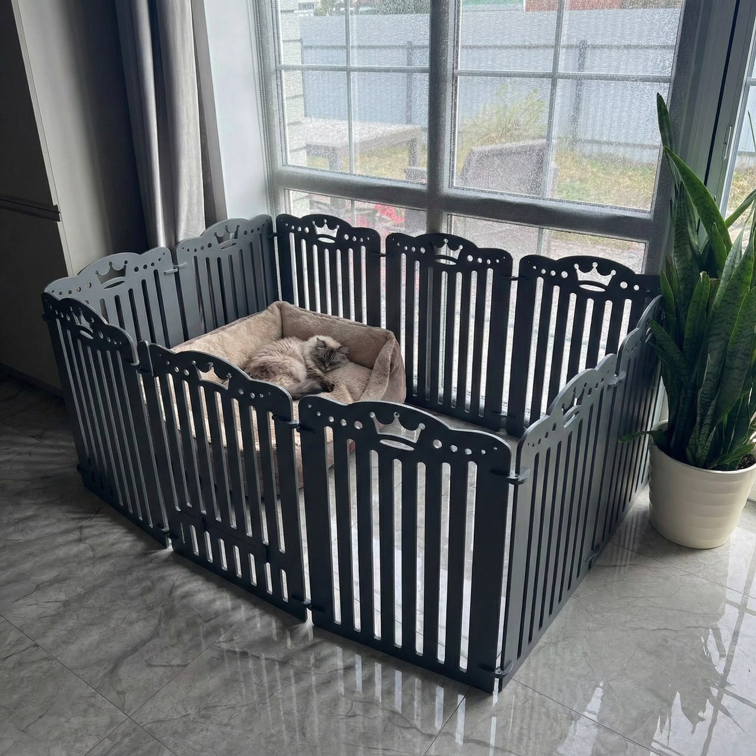 Вольер 10 Секций Серый. Murstyle