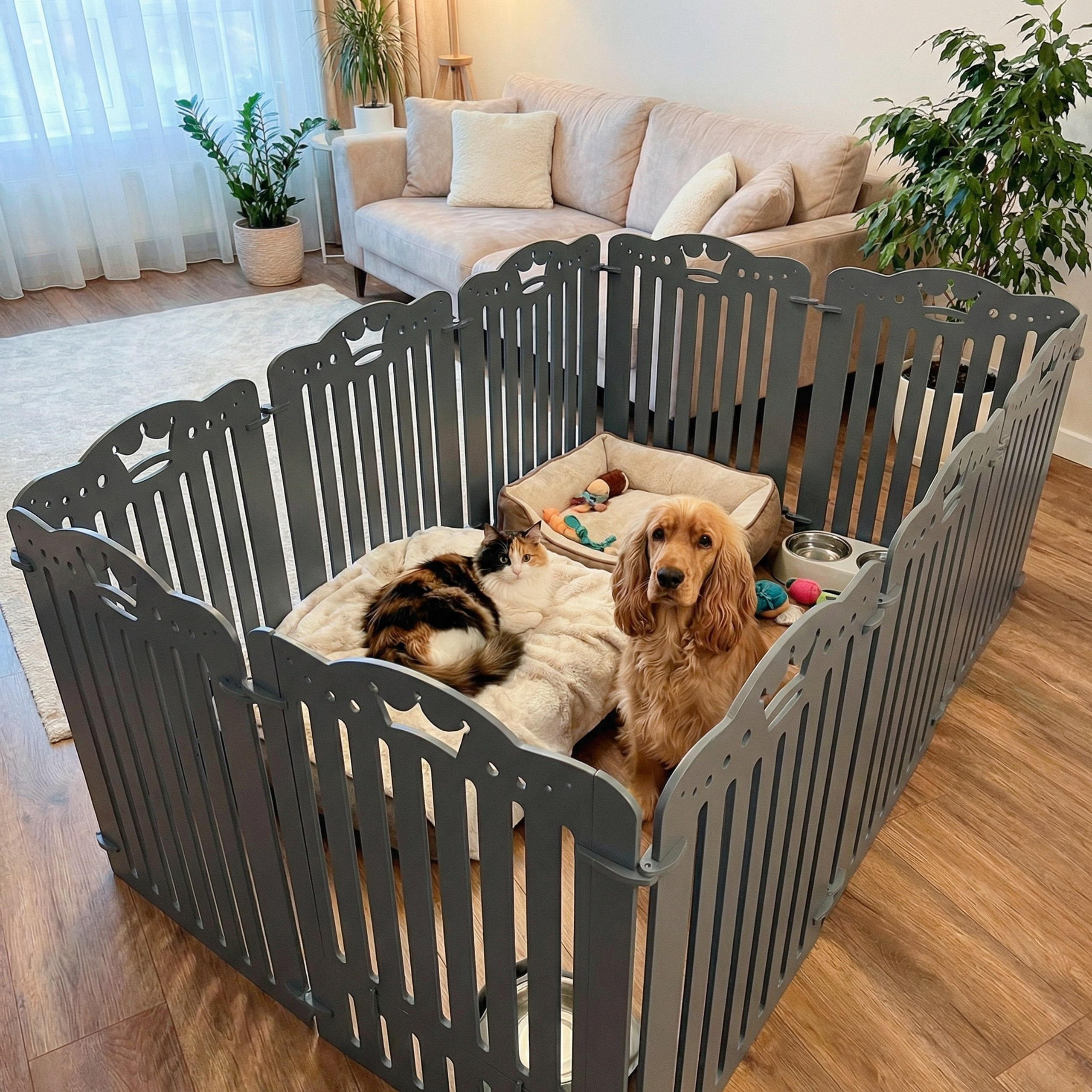 Вольер 10 Секций Серый. Murstyle