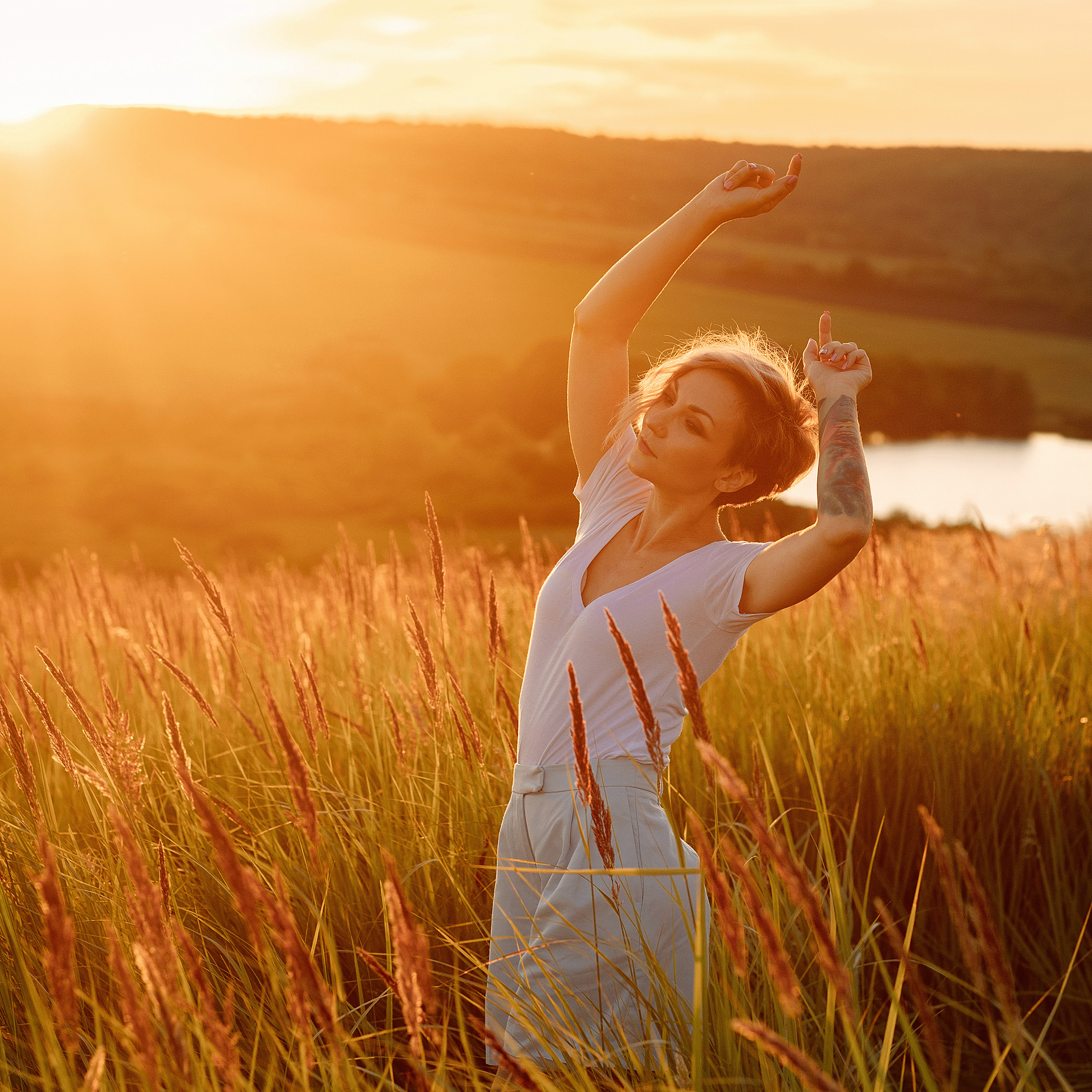 Семейная фотосессия в колосьях. Лето 2022