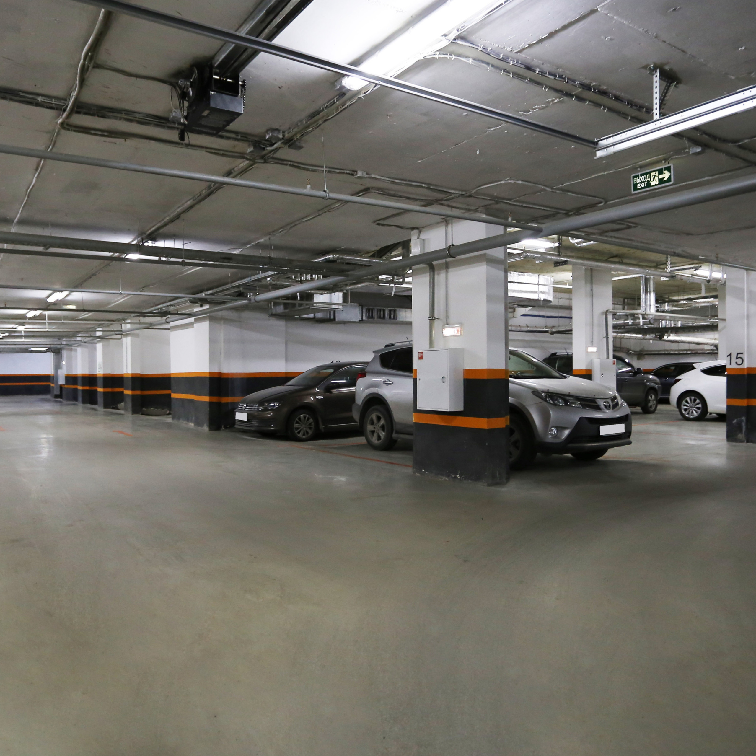 Подземные парковки Новосибирска. Фотосъёмка объектов недвижимости