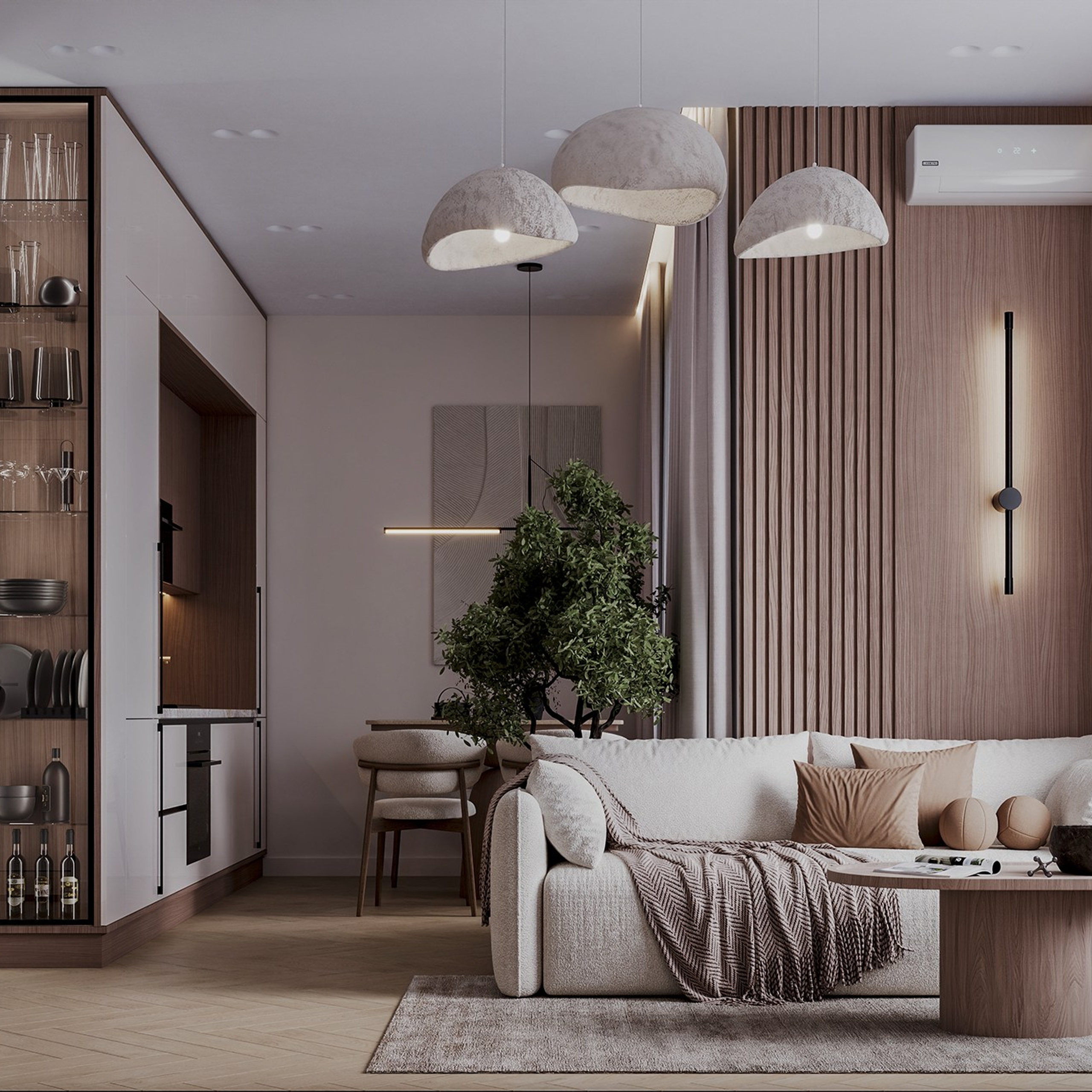 Квартира. Тёплый интерьер