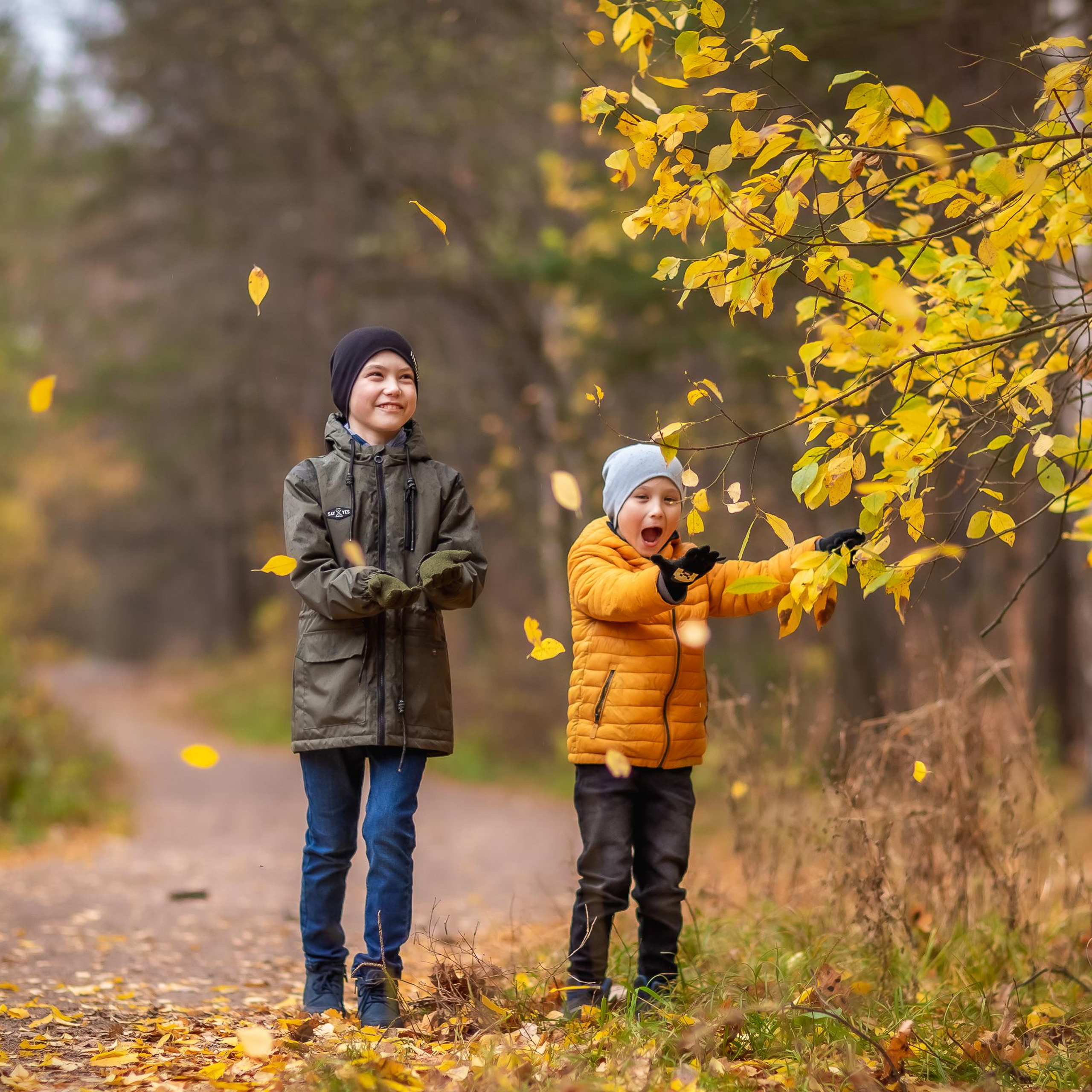 Осенняя съемка Олег и Дениска в Шуваловском парке