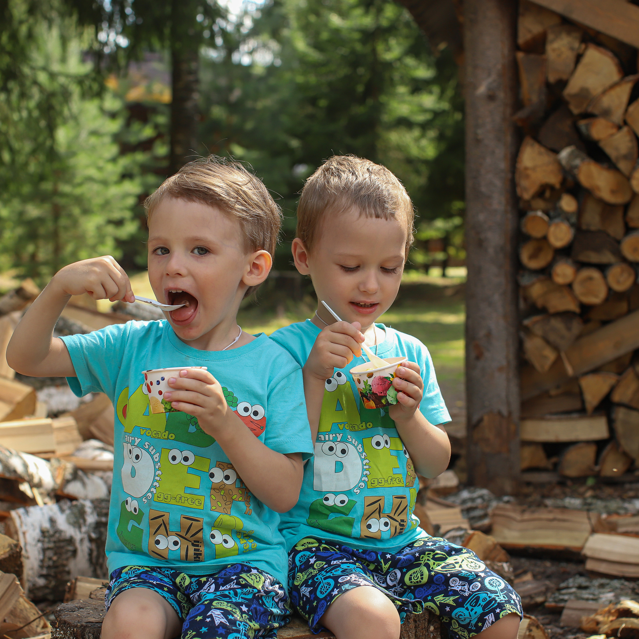 Миниатюра на пеньках