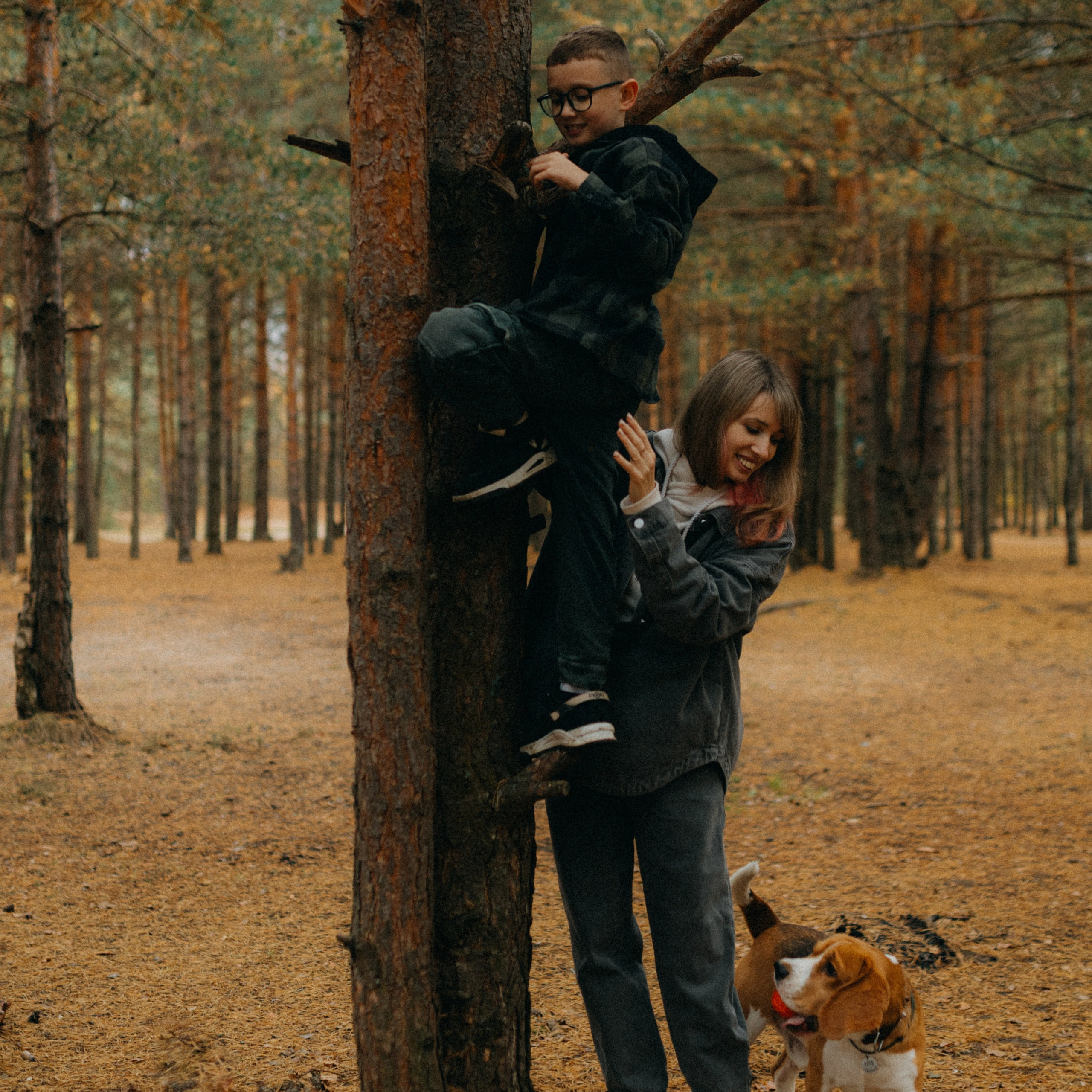 Ксюша & Федя. Прогулка с Лайдом.