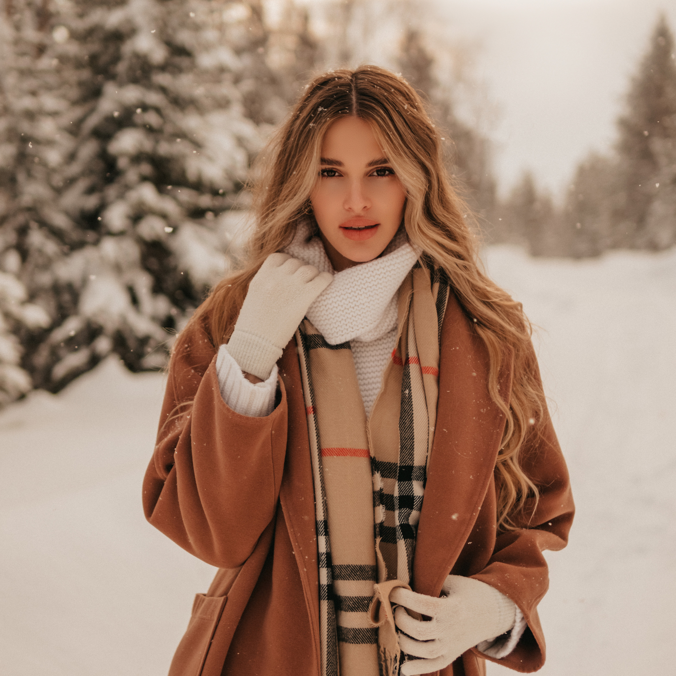 Фотосессия в зимнем лесу