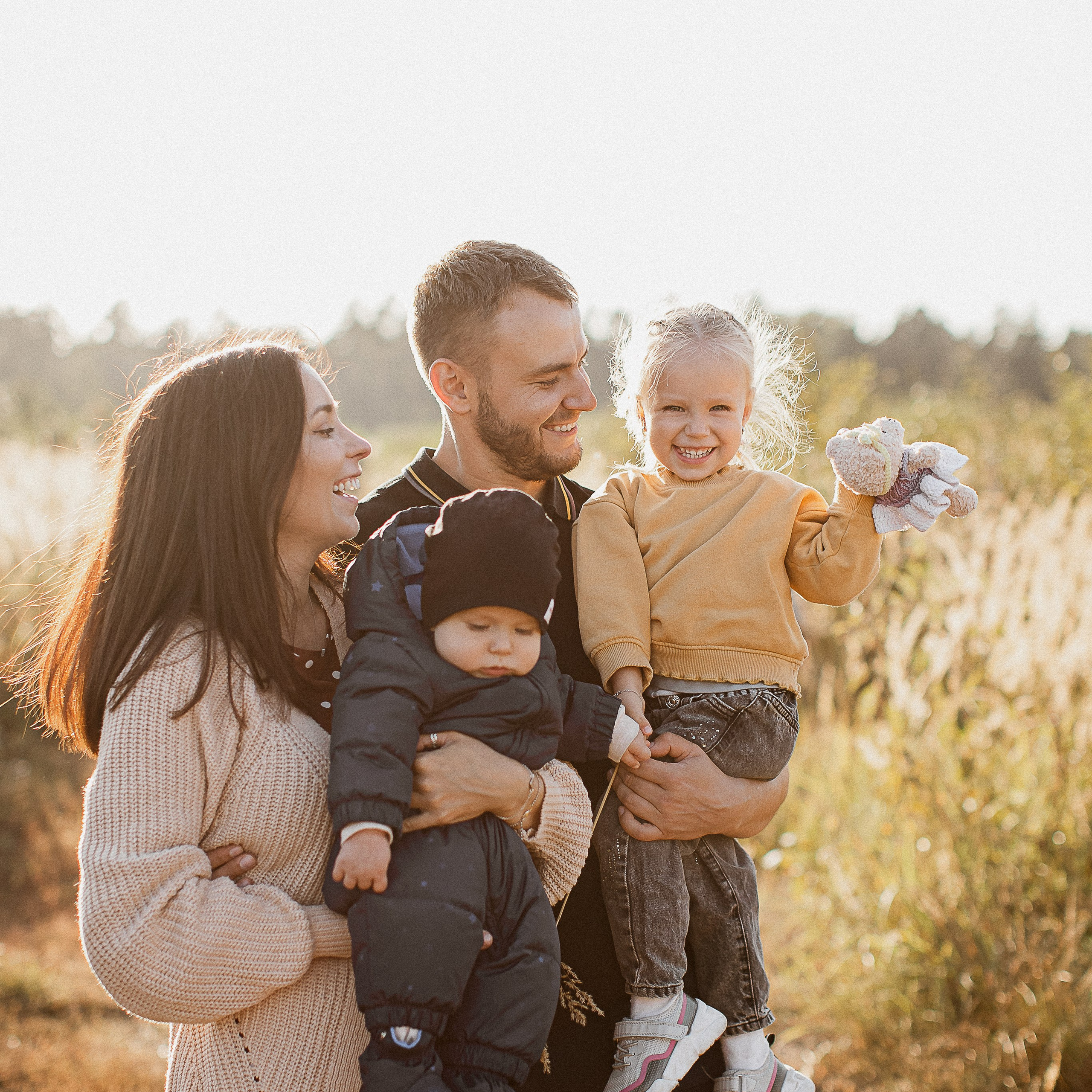 Настя, Алексей, Дарина и Сеня