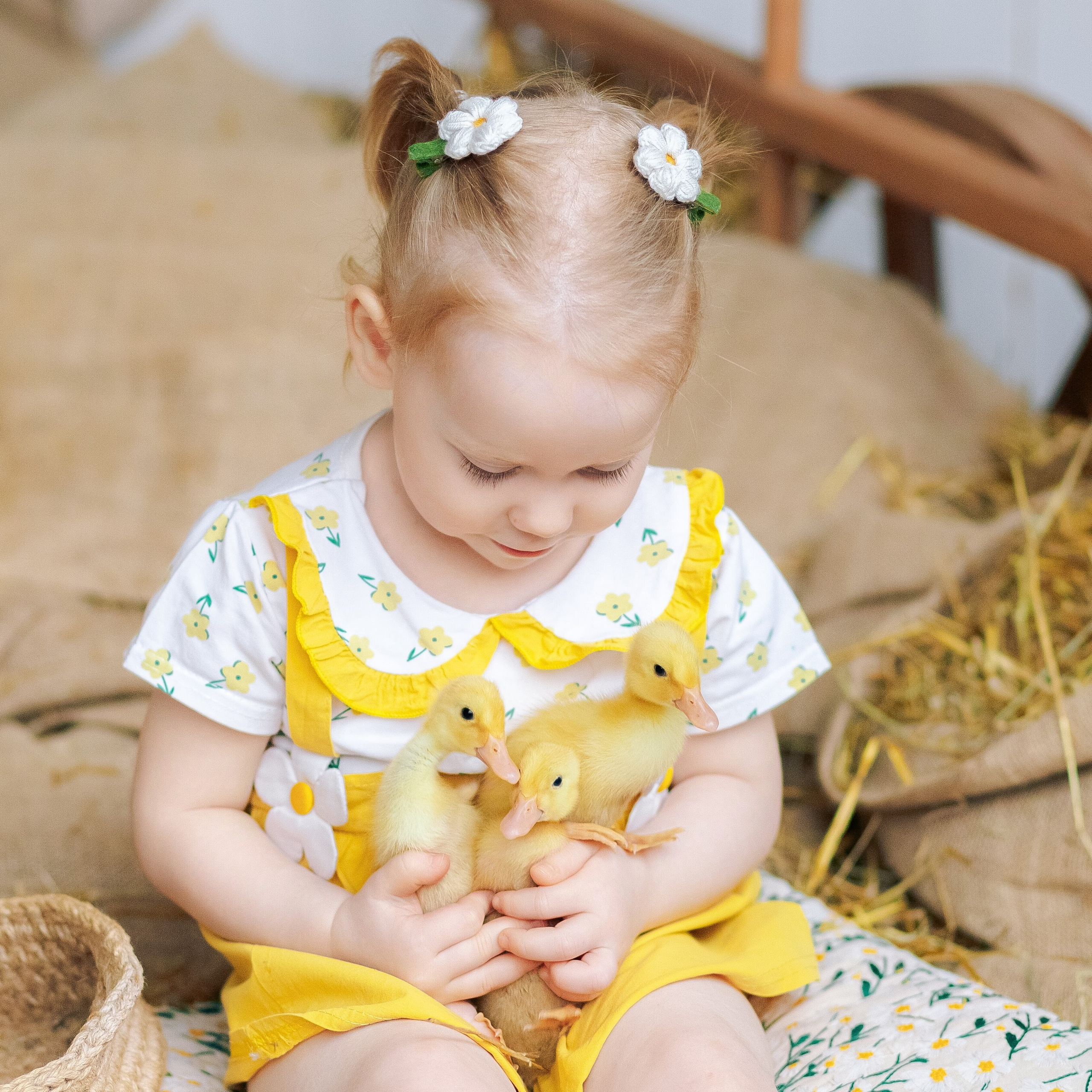 Пасхальная фотосессия с&nbsp;утятами в&nbsp;студии