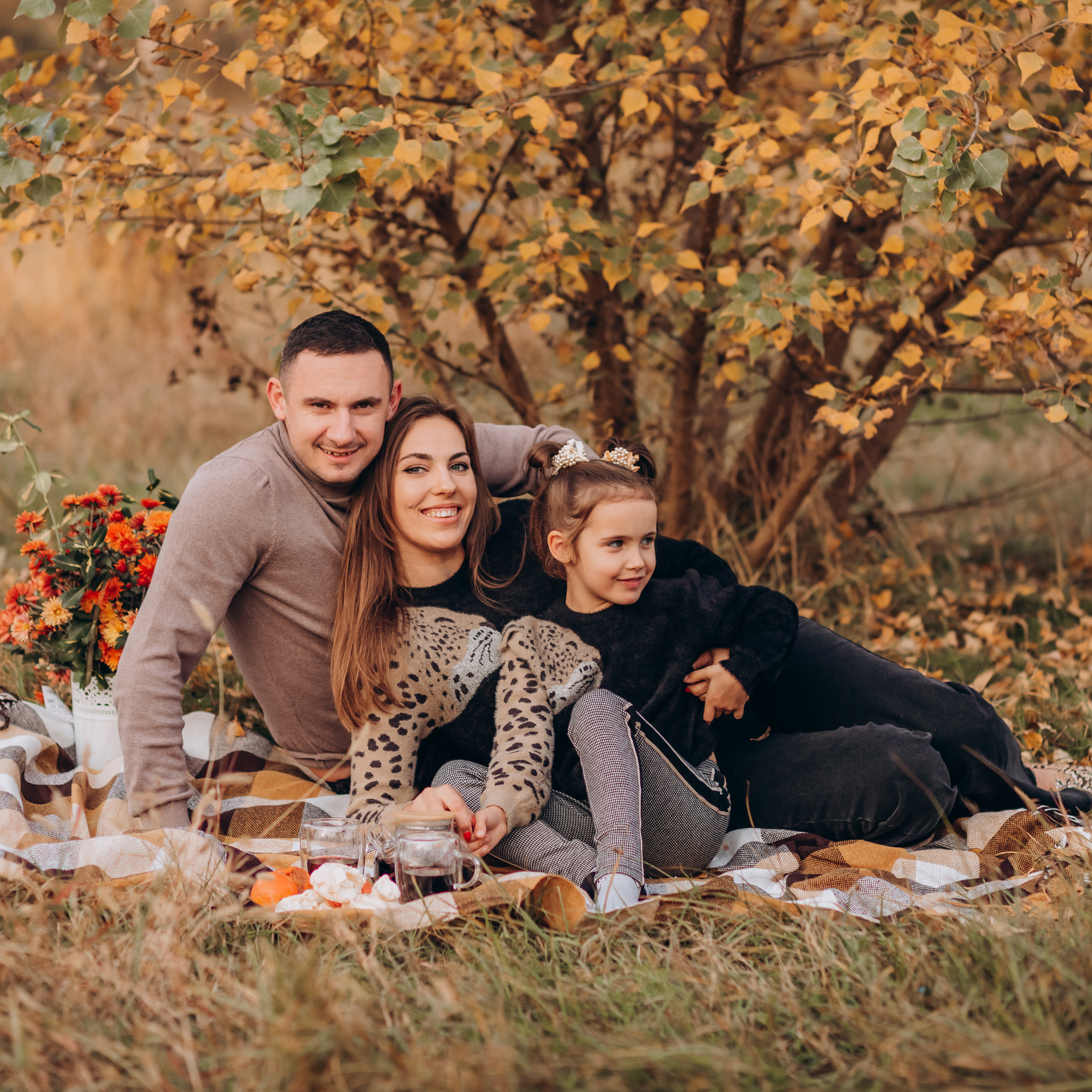 Семейная осенняя съемка на природе