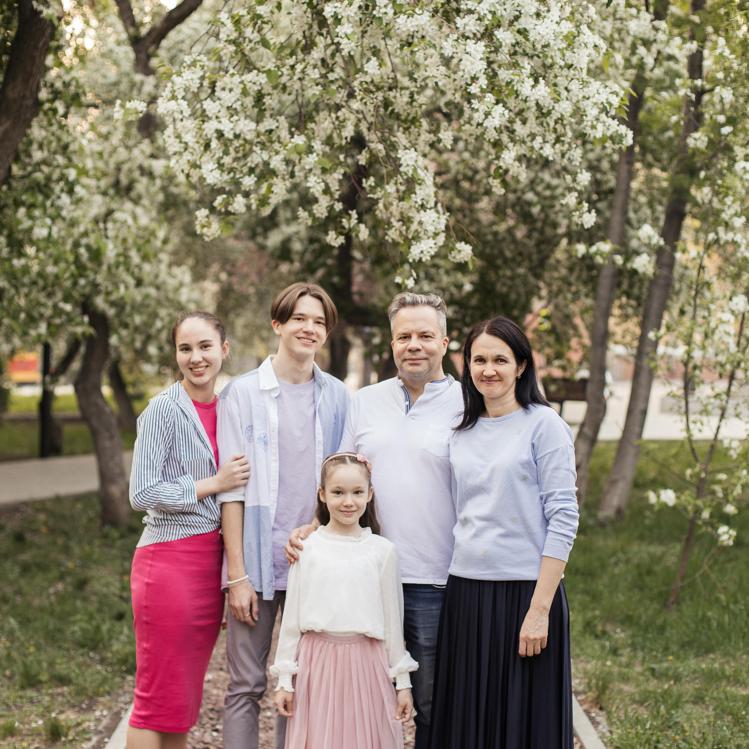 Таня с семьей