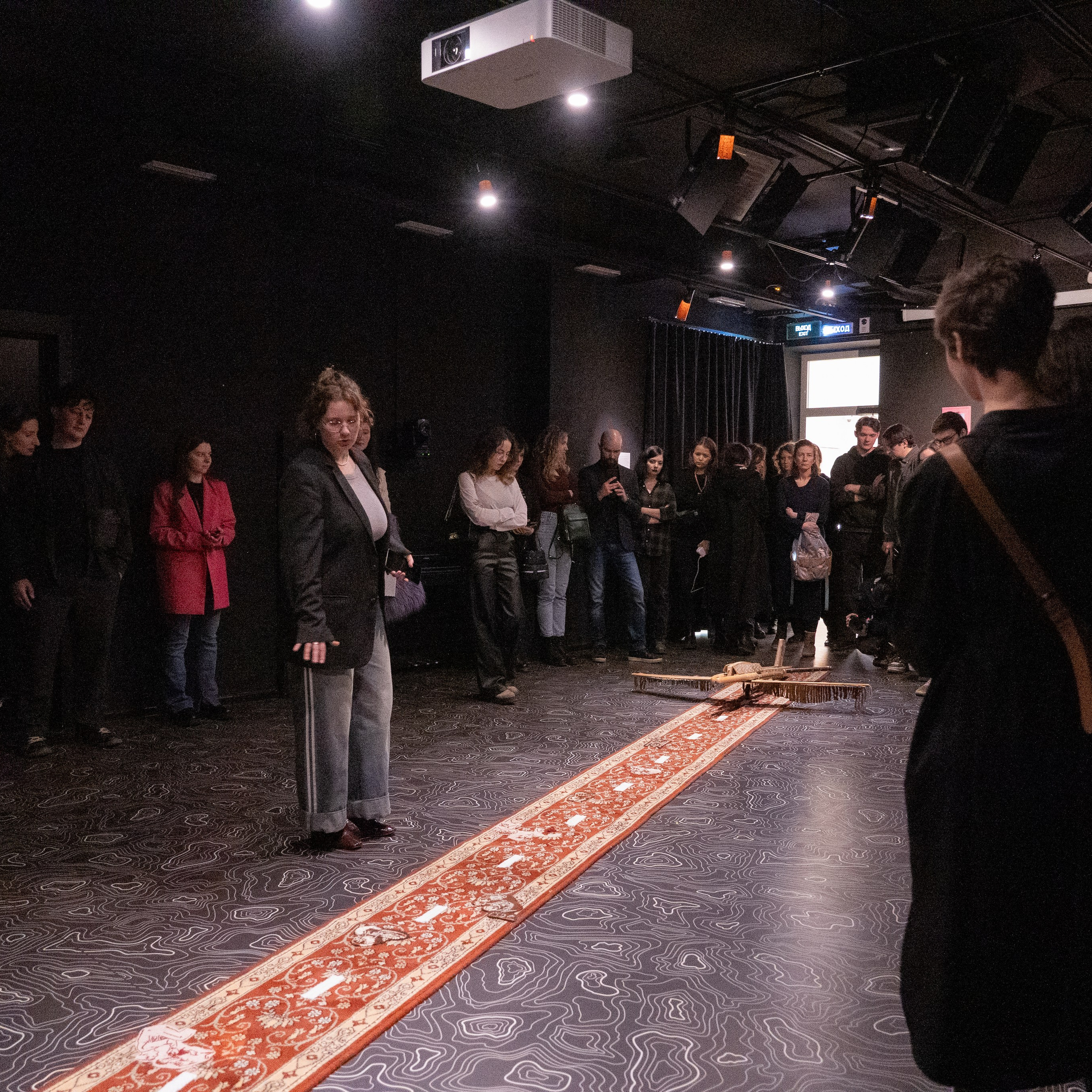 Открытие выставки «По домам» в библиотеке ШКАФ , инсталляция «Под крылом» художницы Софьи Григорьевой